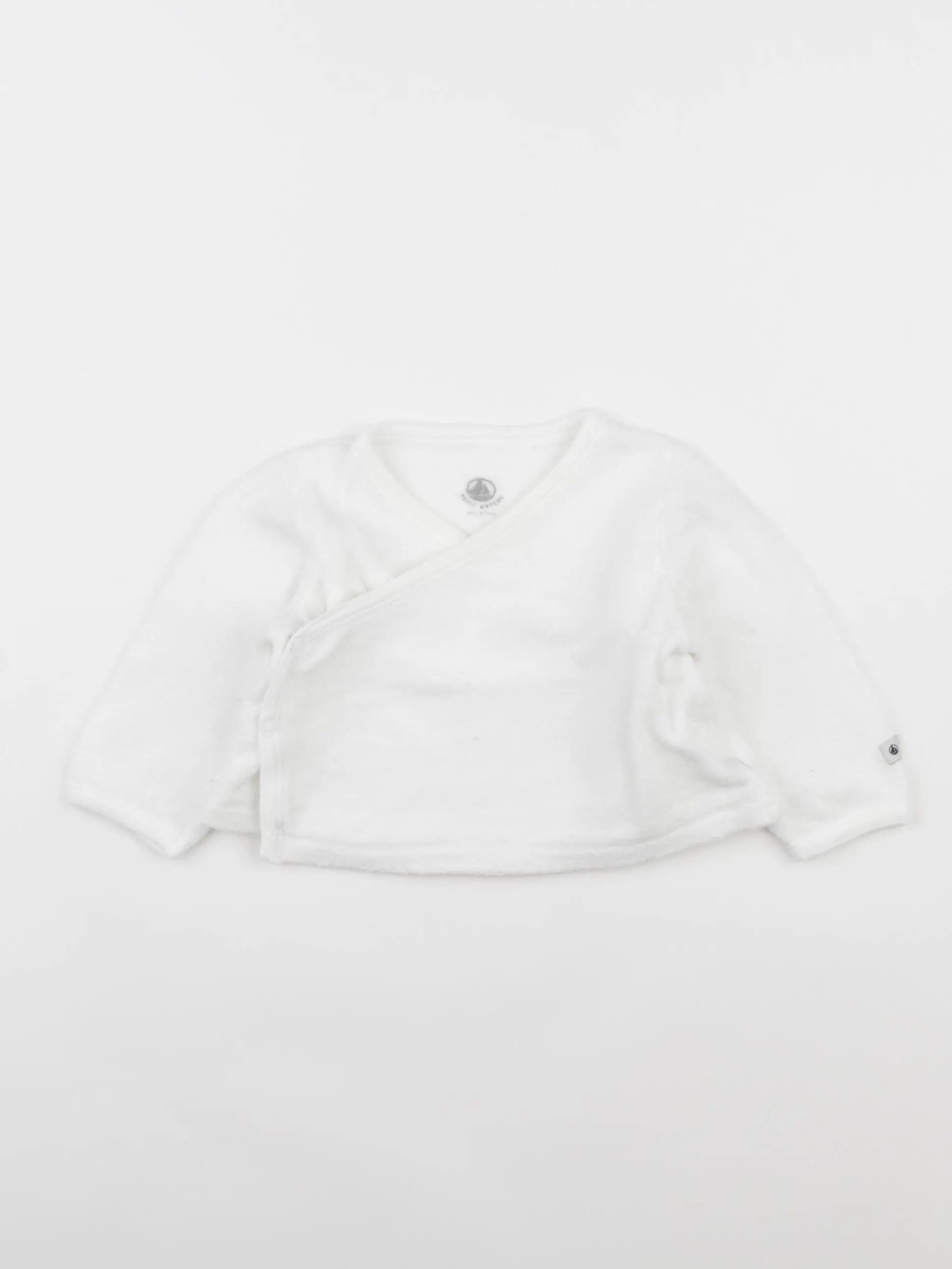 Petit Bateau - gilet blanc - 6 mois