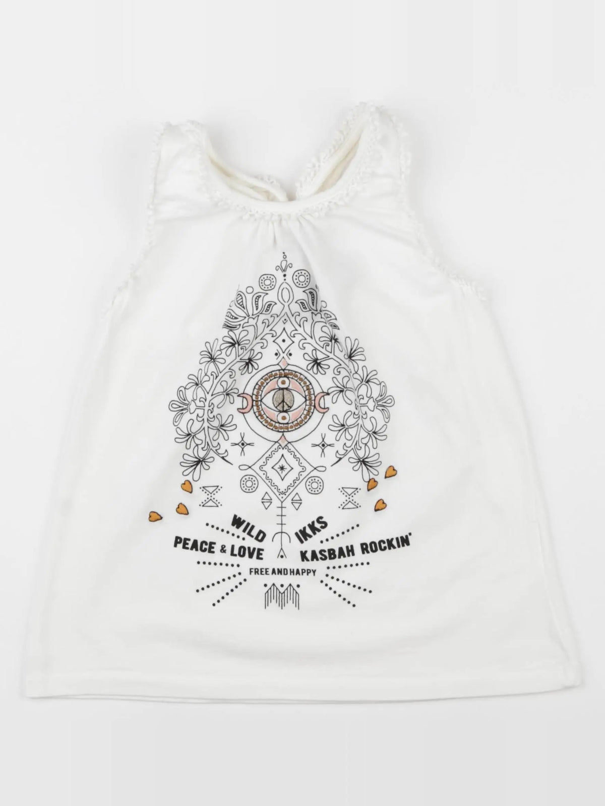 IKKS - débardeur blanc, or - 10 ans