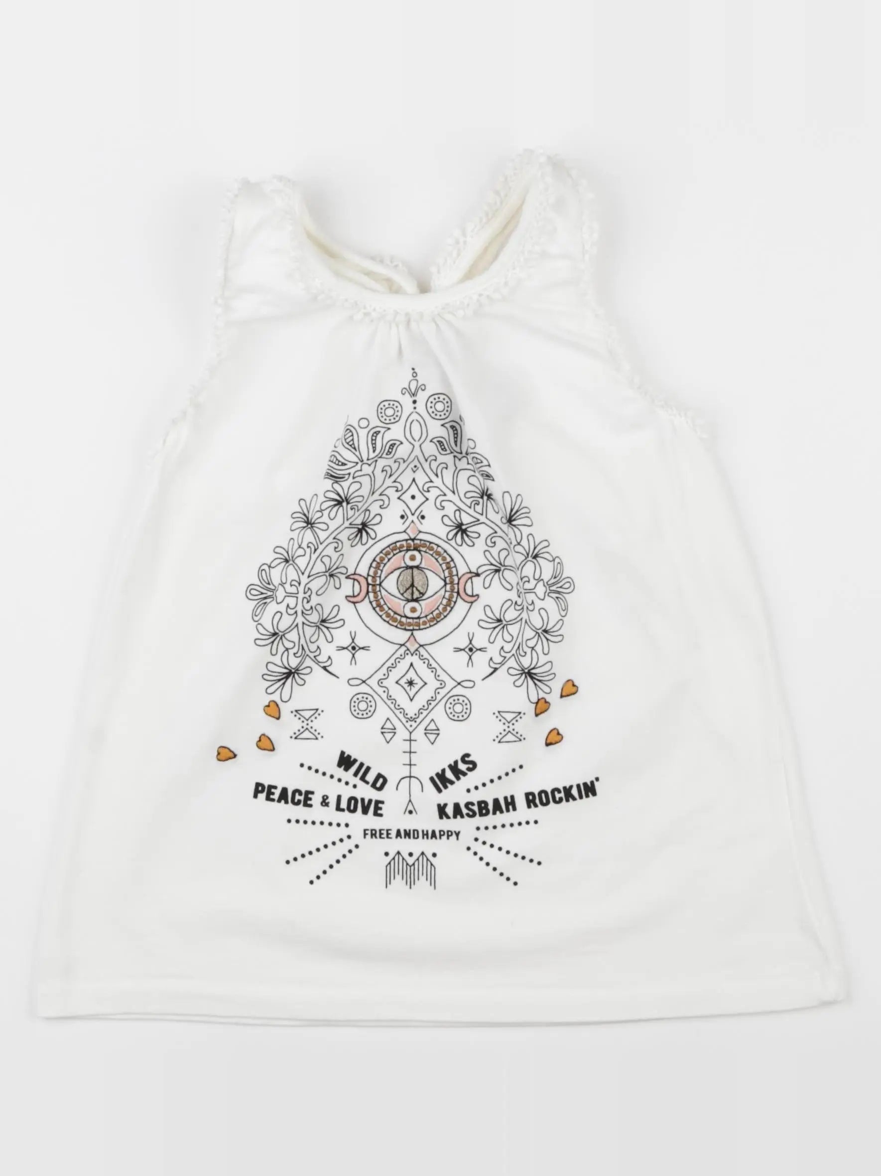 IKKS - débardeur blanc, or - 10 ans