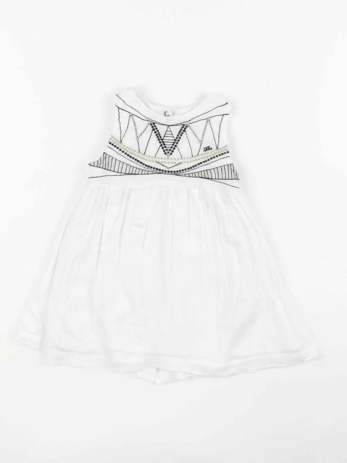 IKKS - robe blanc, or - 18 mois