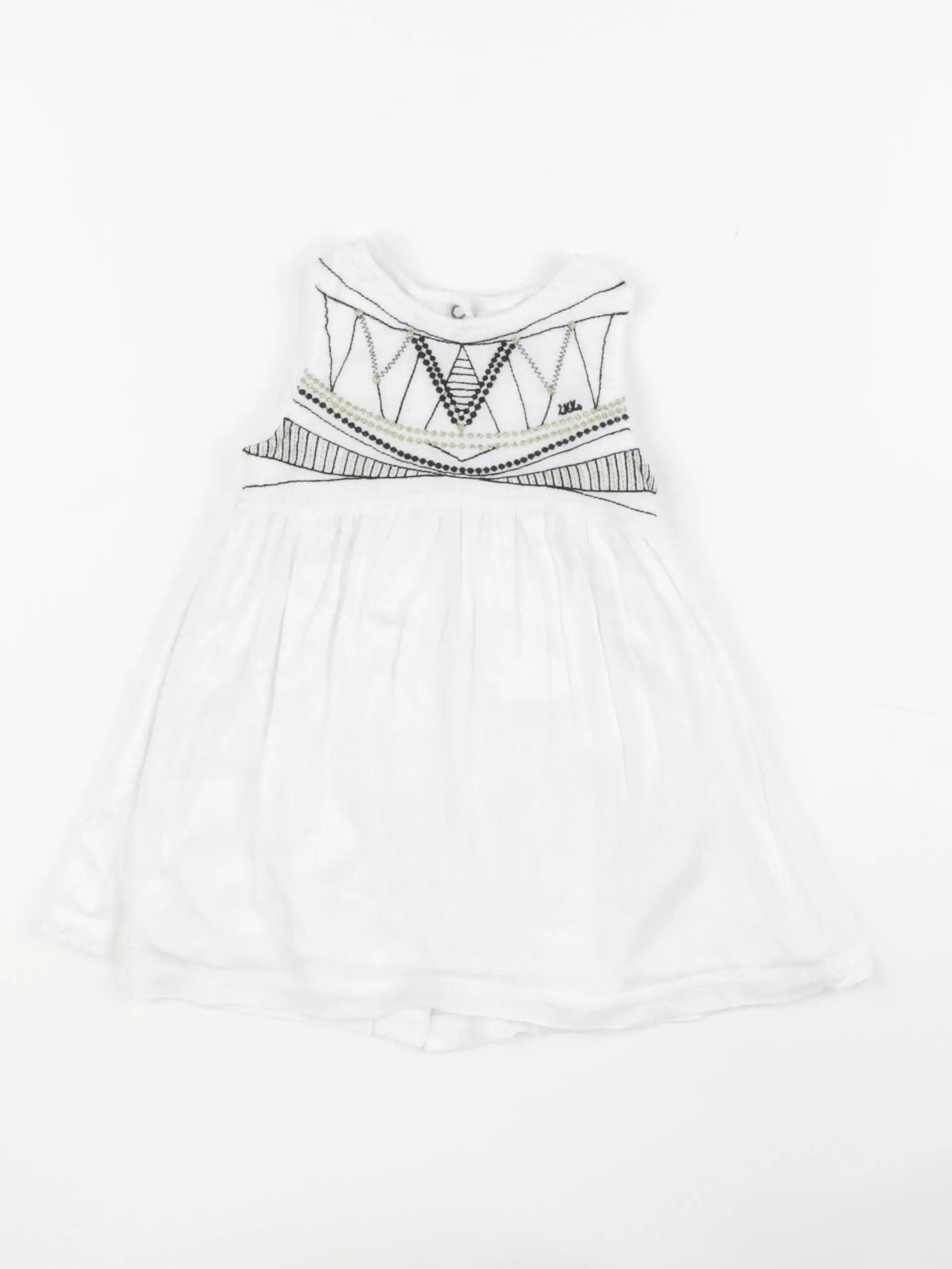 IKKS - robe blanc, or - 18 mois