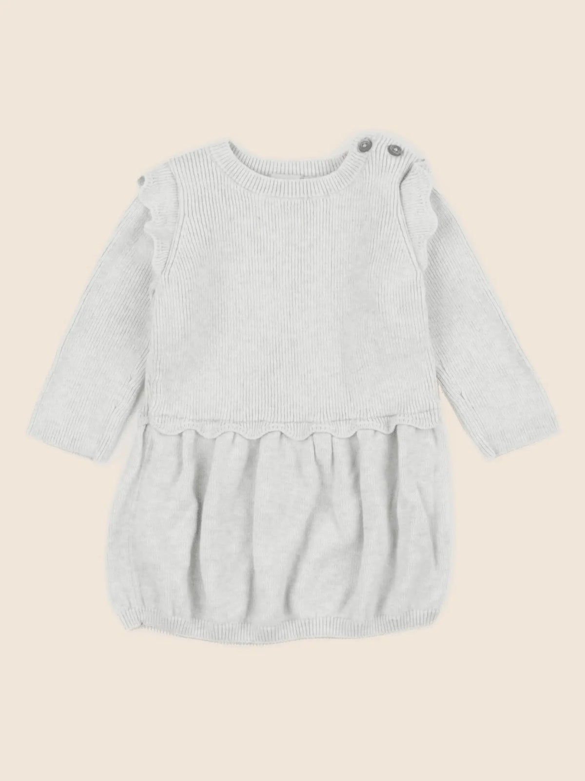 Petit Bateau - robe gris - 6 mois
