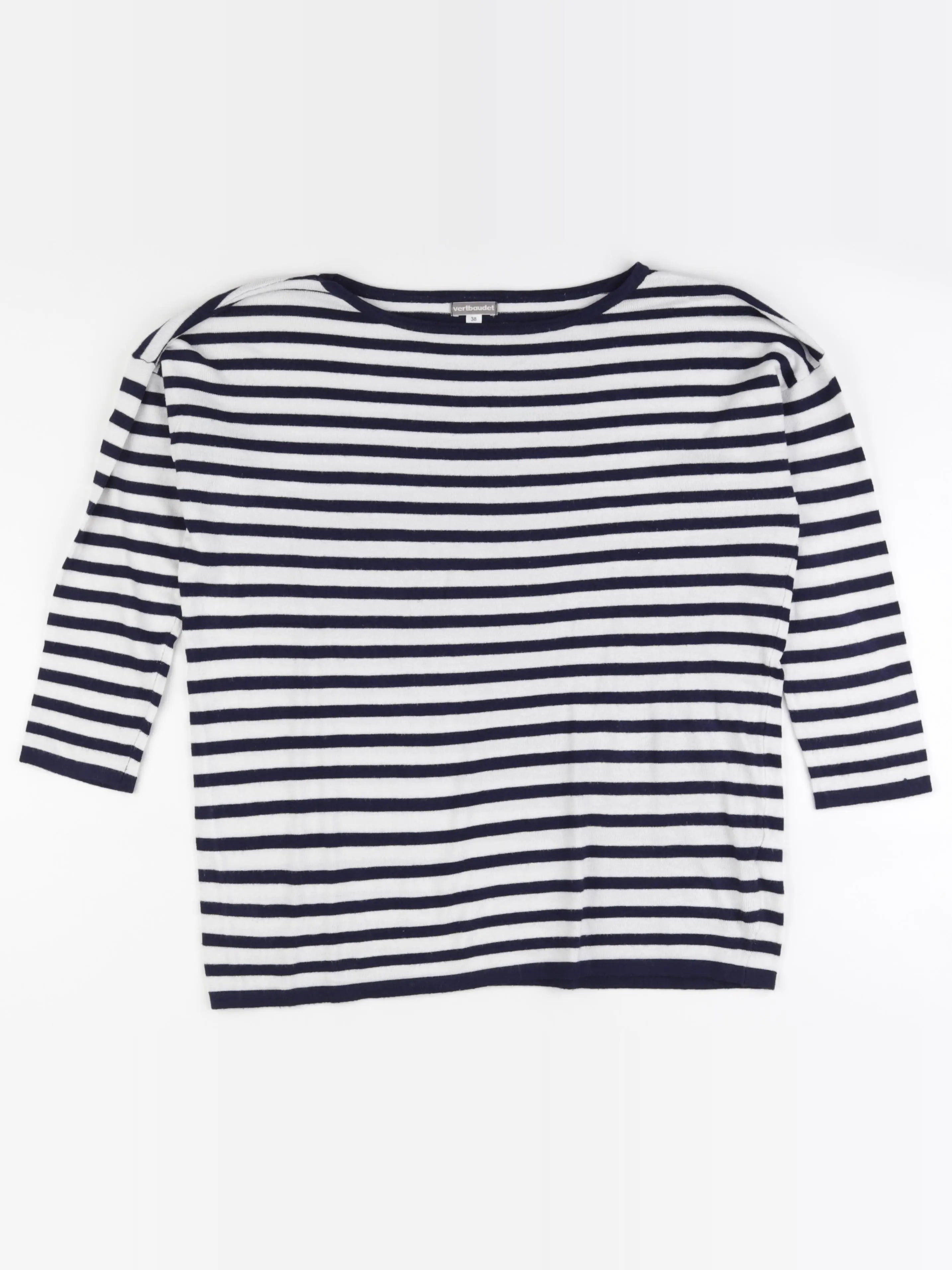 Vertbaudet - pull grossesse bleu, blanc - 38