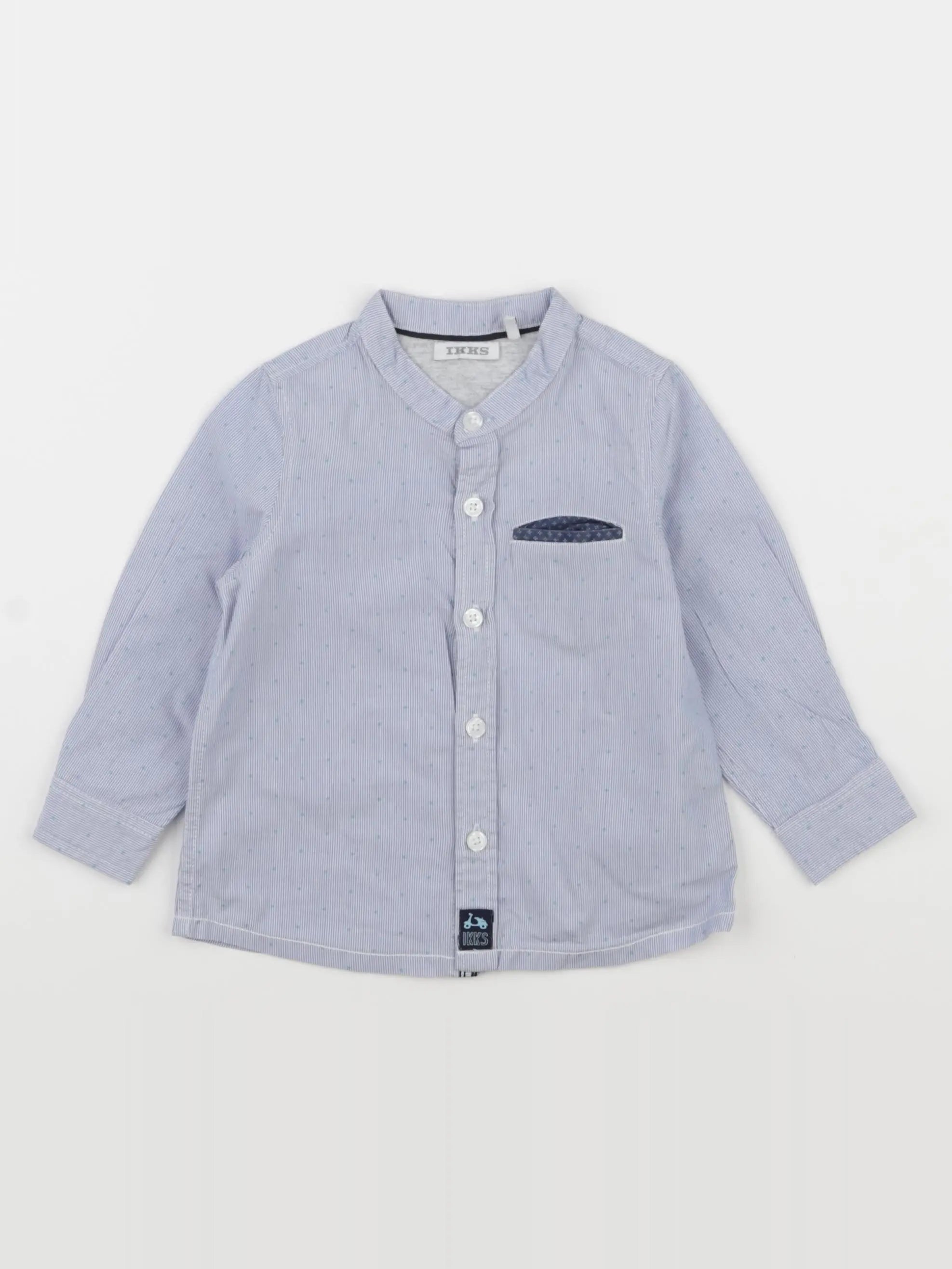 IKKS - chemise bleu - 12 mois