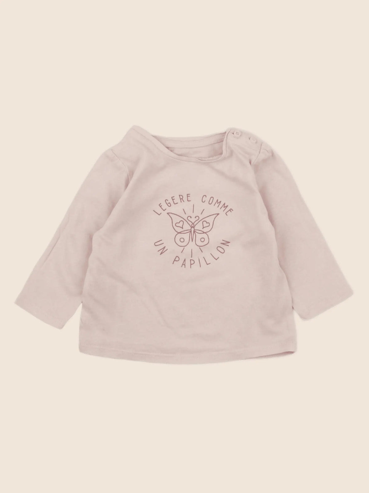Vertbaudet - tee-shirt rose - 6 mois