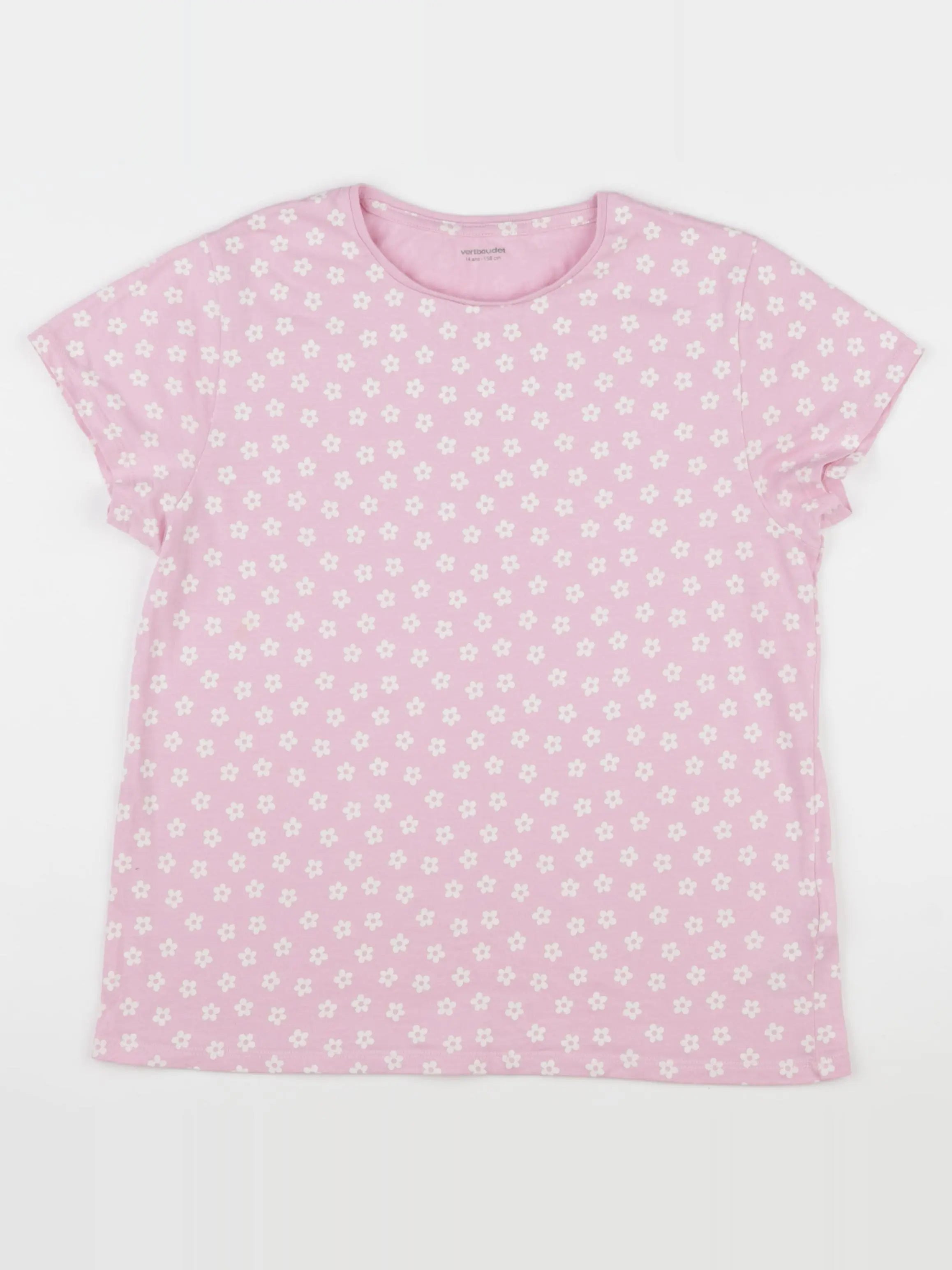 Vertbaudet - tee-shirt rose - 14 ans