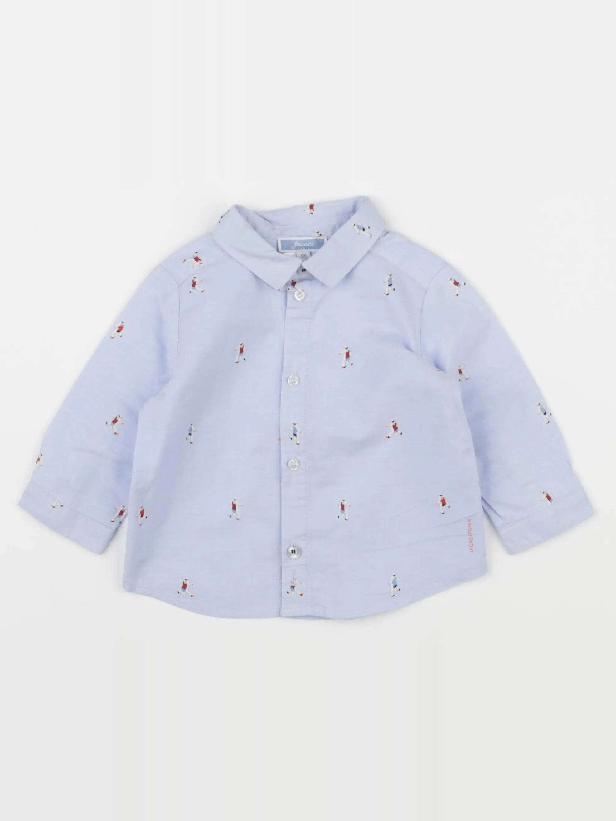 Jacadi - chemise bleu - 6 mois