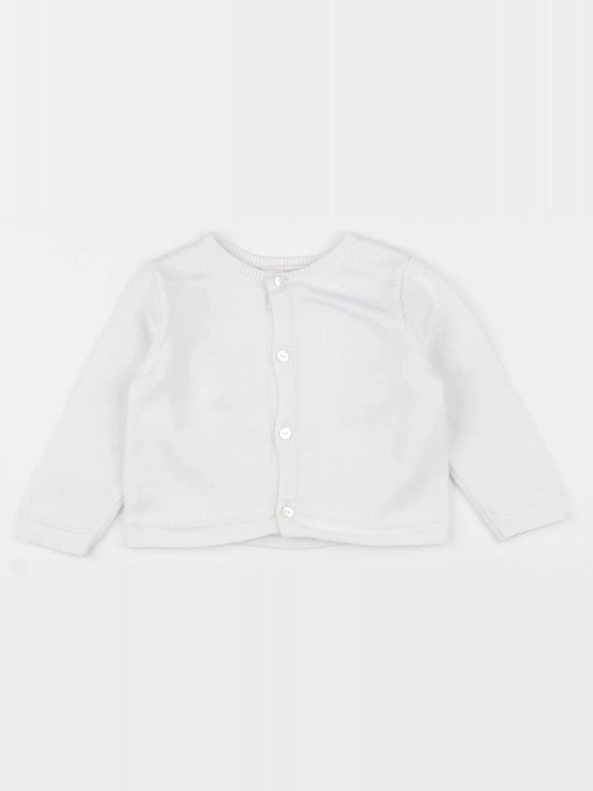 Jacadi - gilet blanc - 12 mois