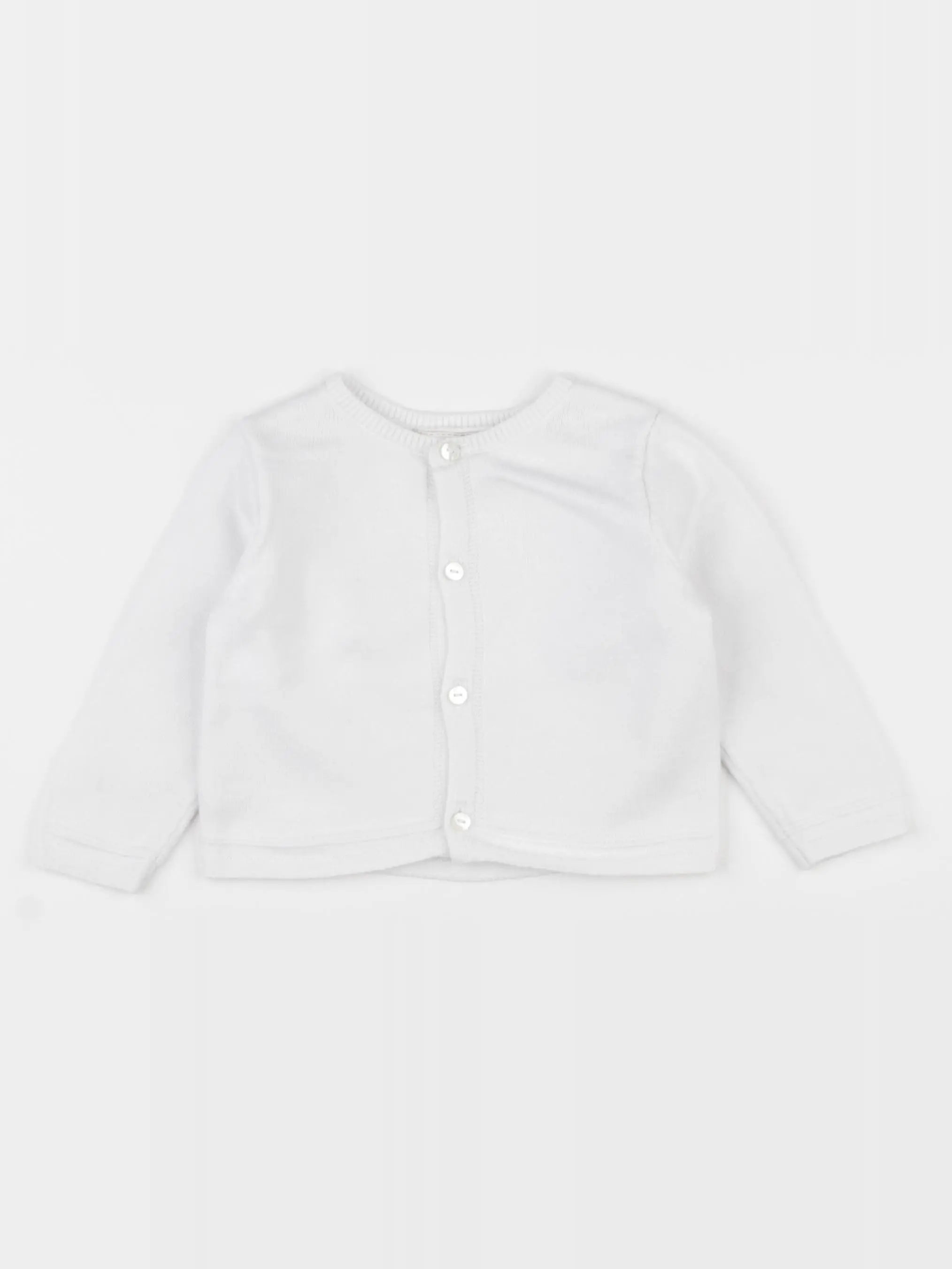 Jacadi - gilet blanc - 12 mois