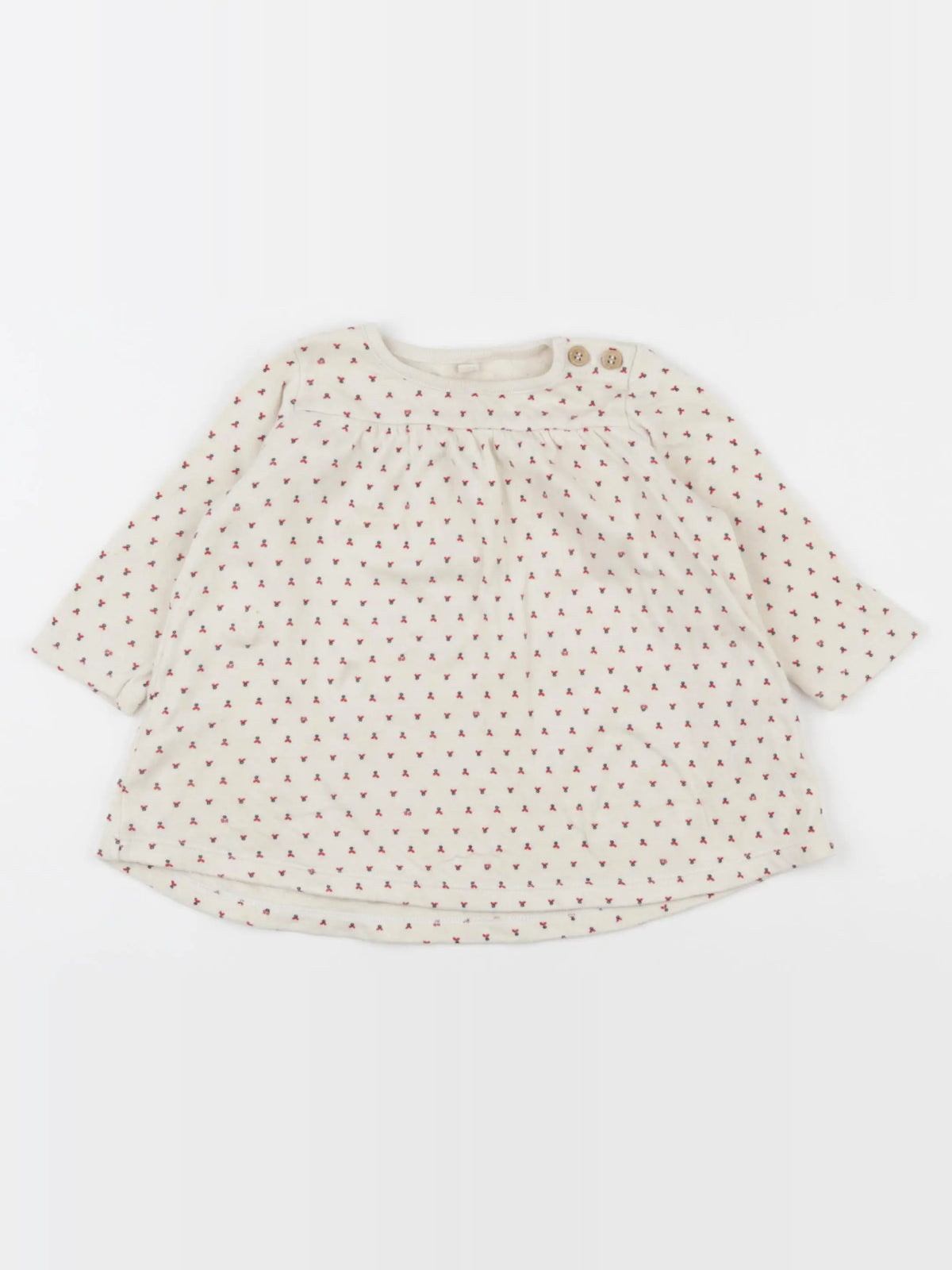 Petit Bateau - robe beige - 12 mois