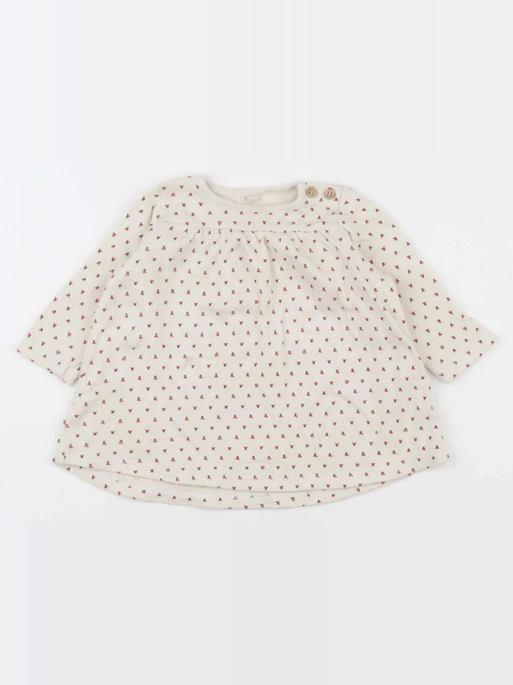 Petit Bateau - robe beige - 12 mois