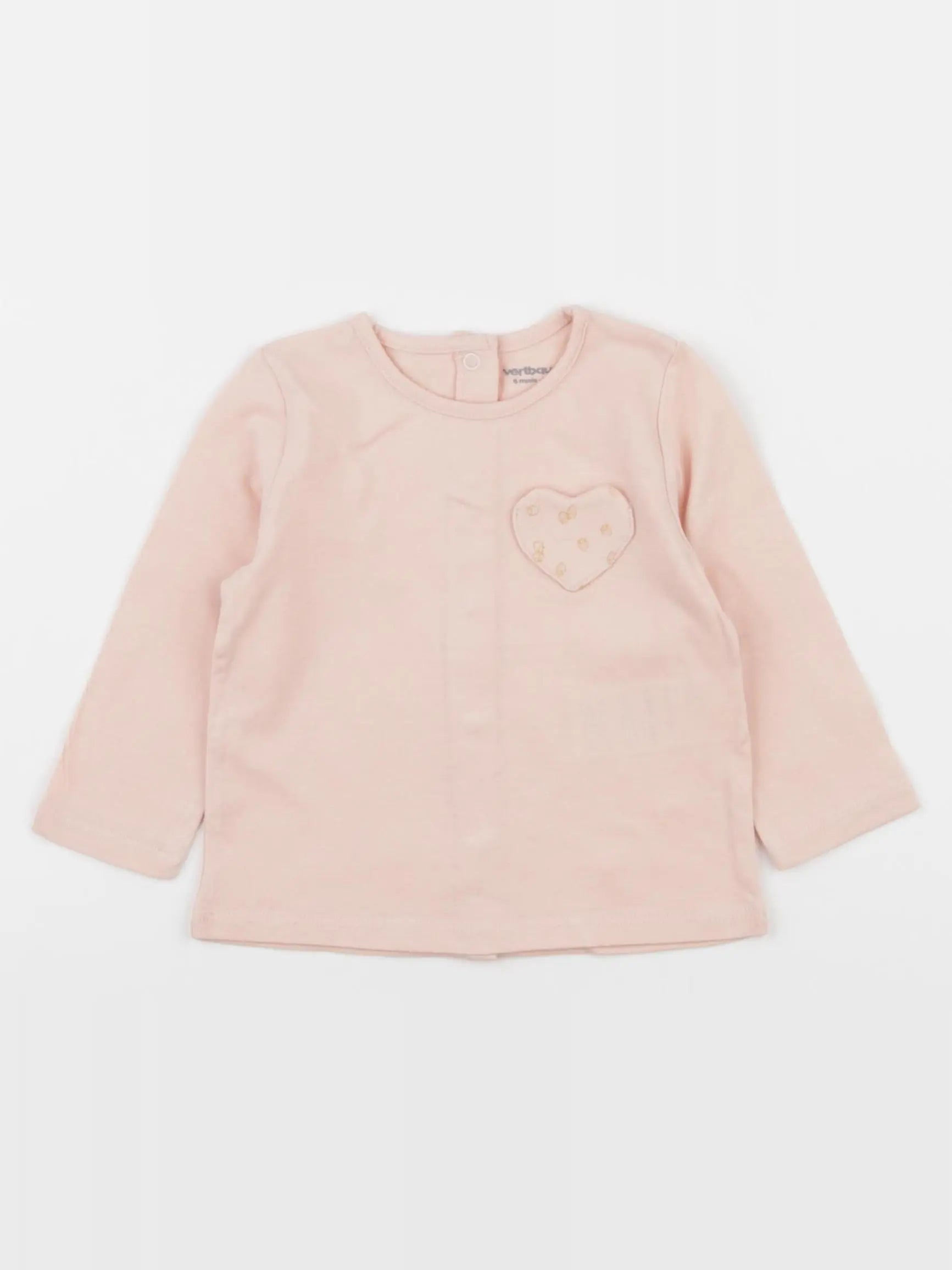 Vertbaudet - tee-shirt rose - 6 mois