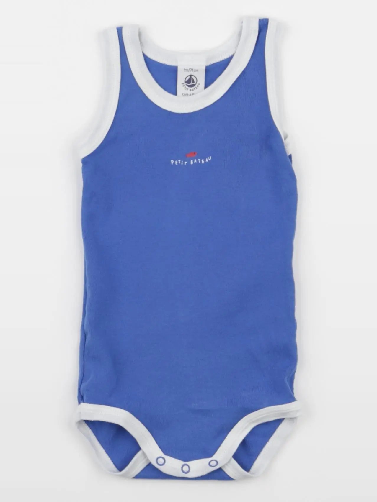 Petit Bateau - body bleu - 9 mois
