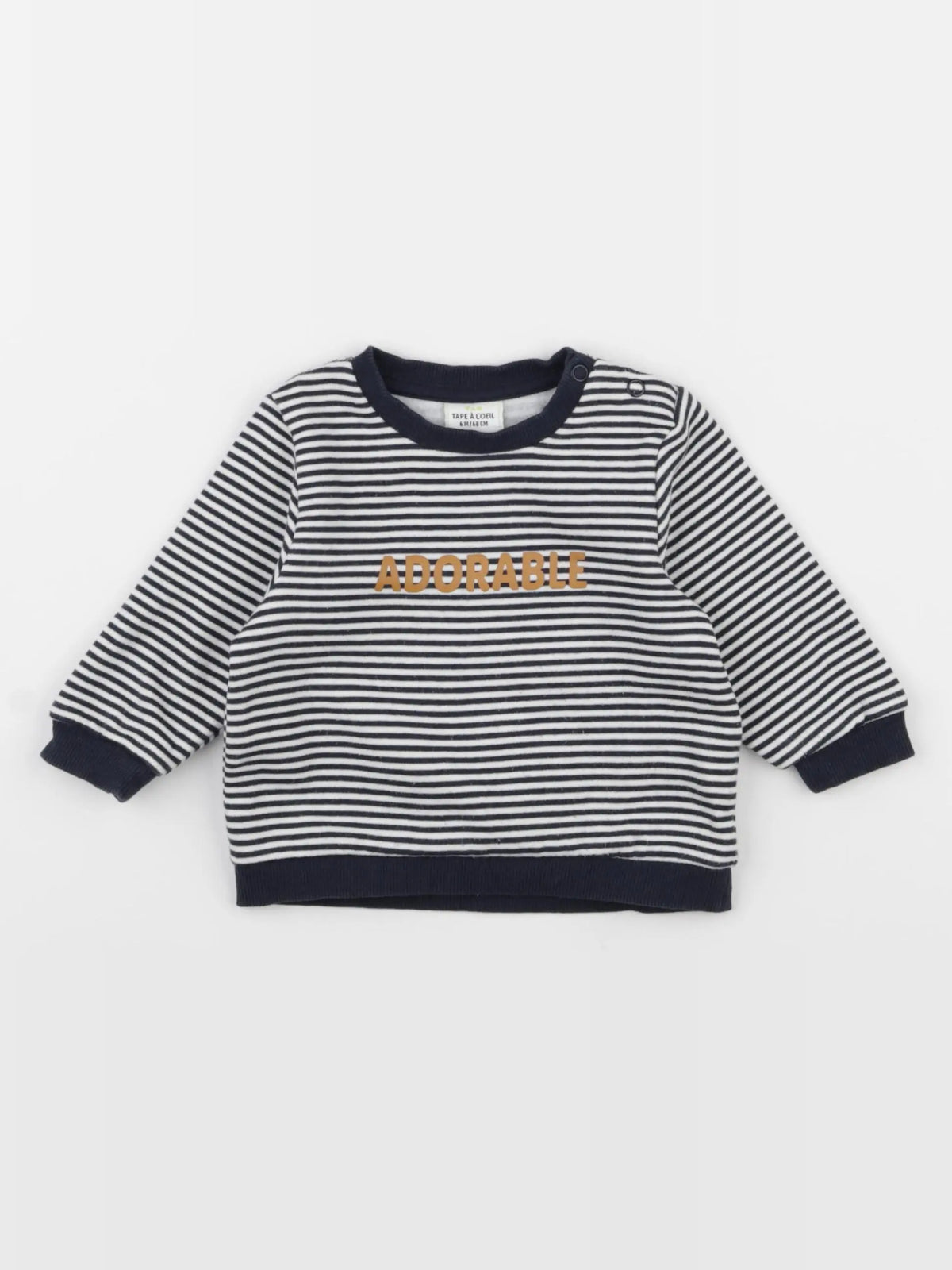 Tape à l'oeil - sweat bleu - 6 mois