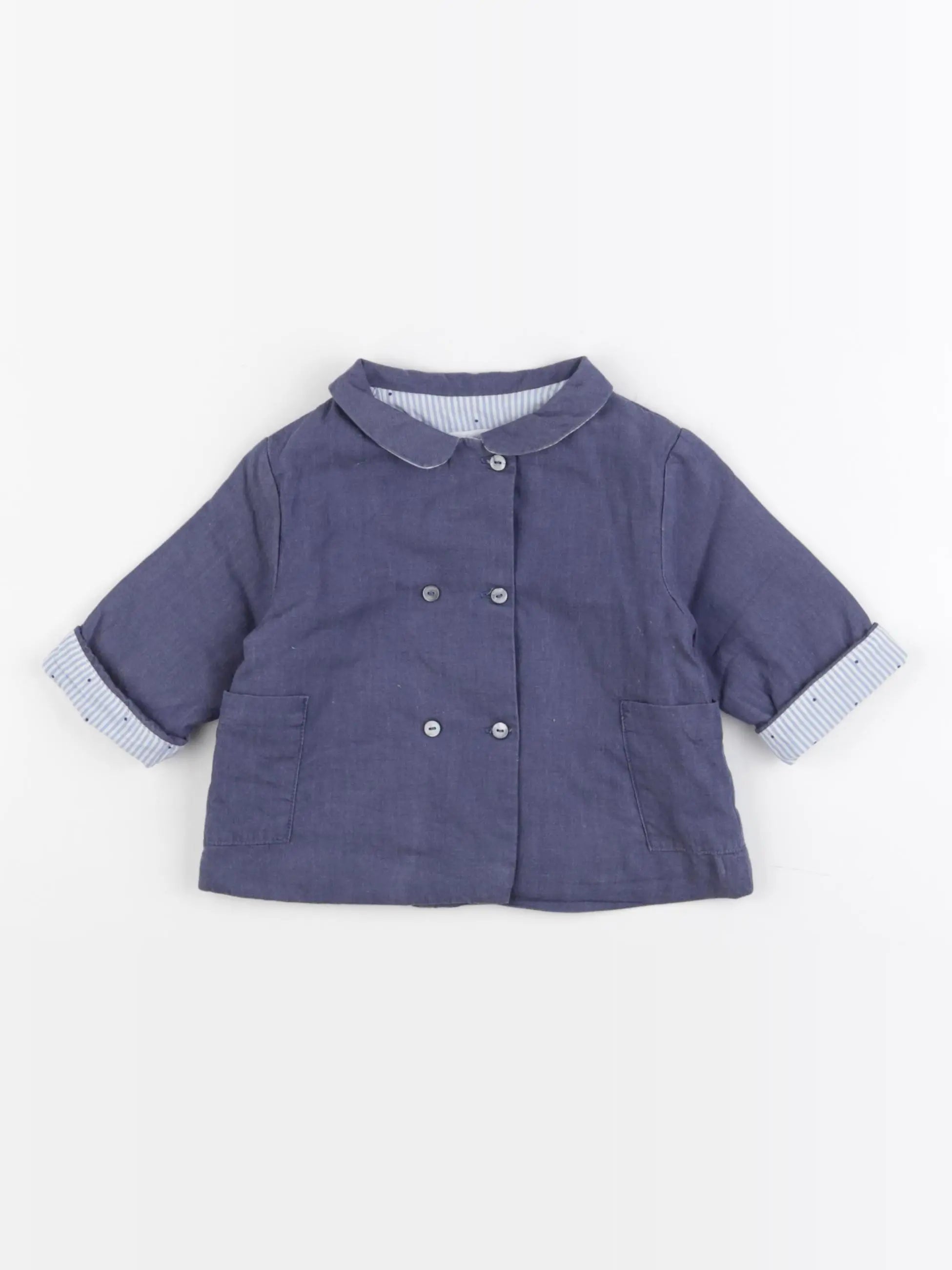 Jacadi - veste bleu - 6 mois