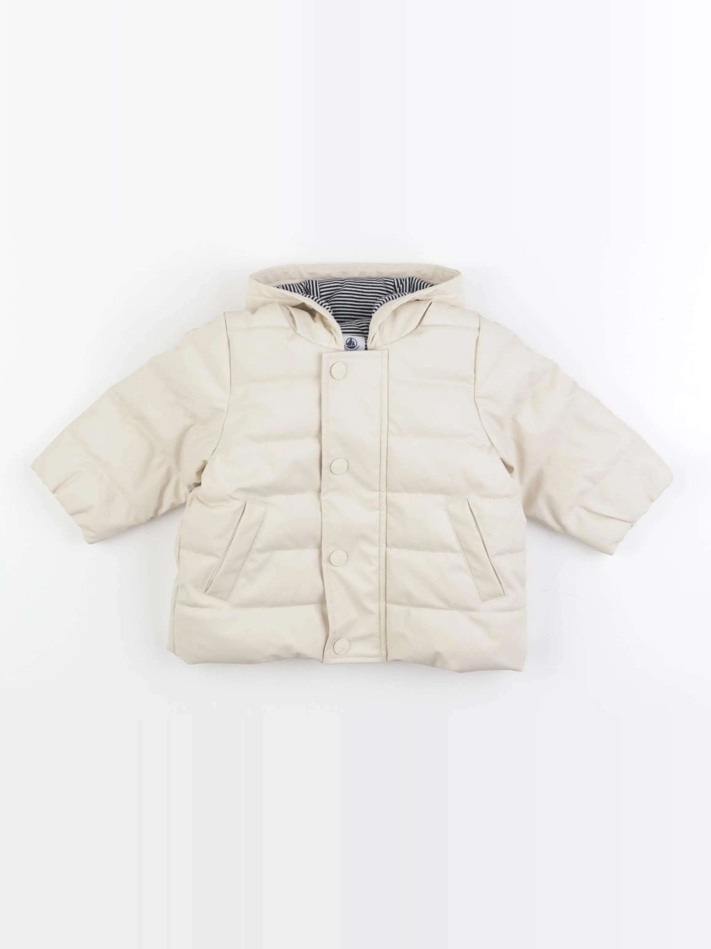 Petit Bateau - doudoune beige - 6 mois