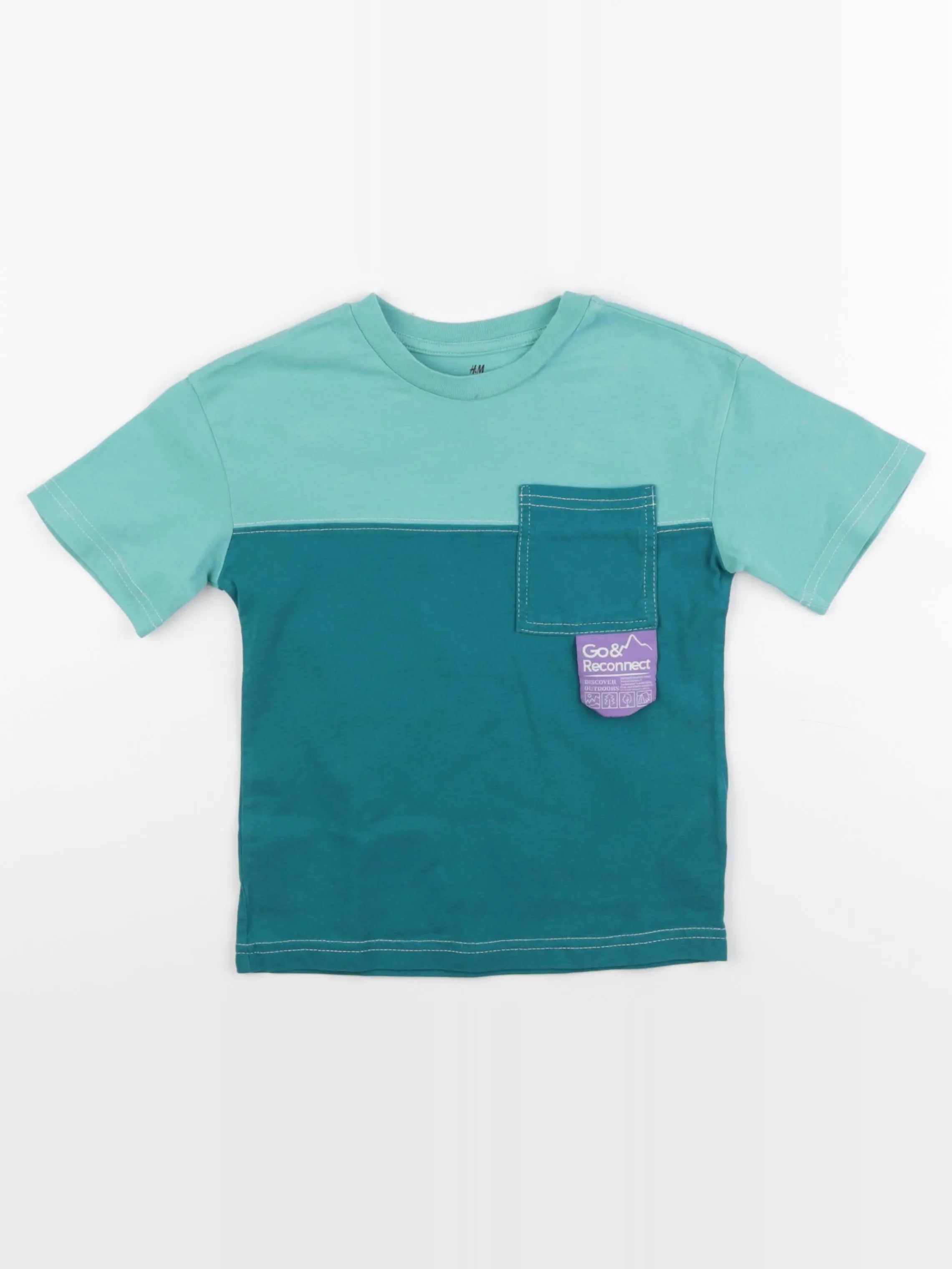 H&M - tee-shirt vert - 2/4 ans