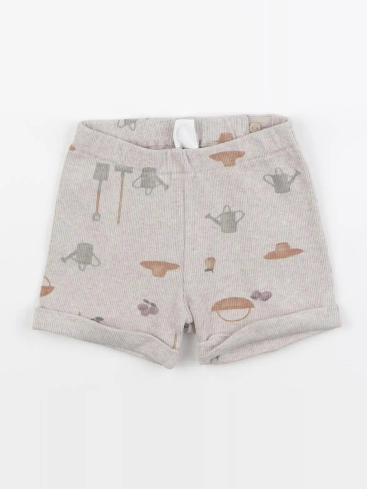 H&M - short gris - 12/18 mois
