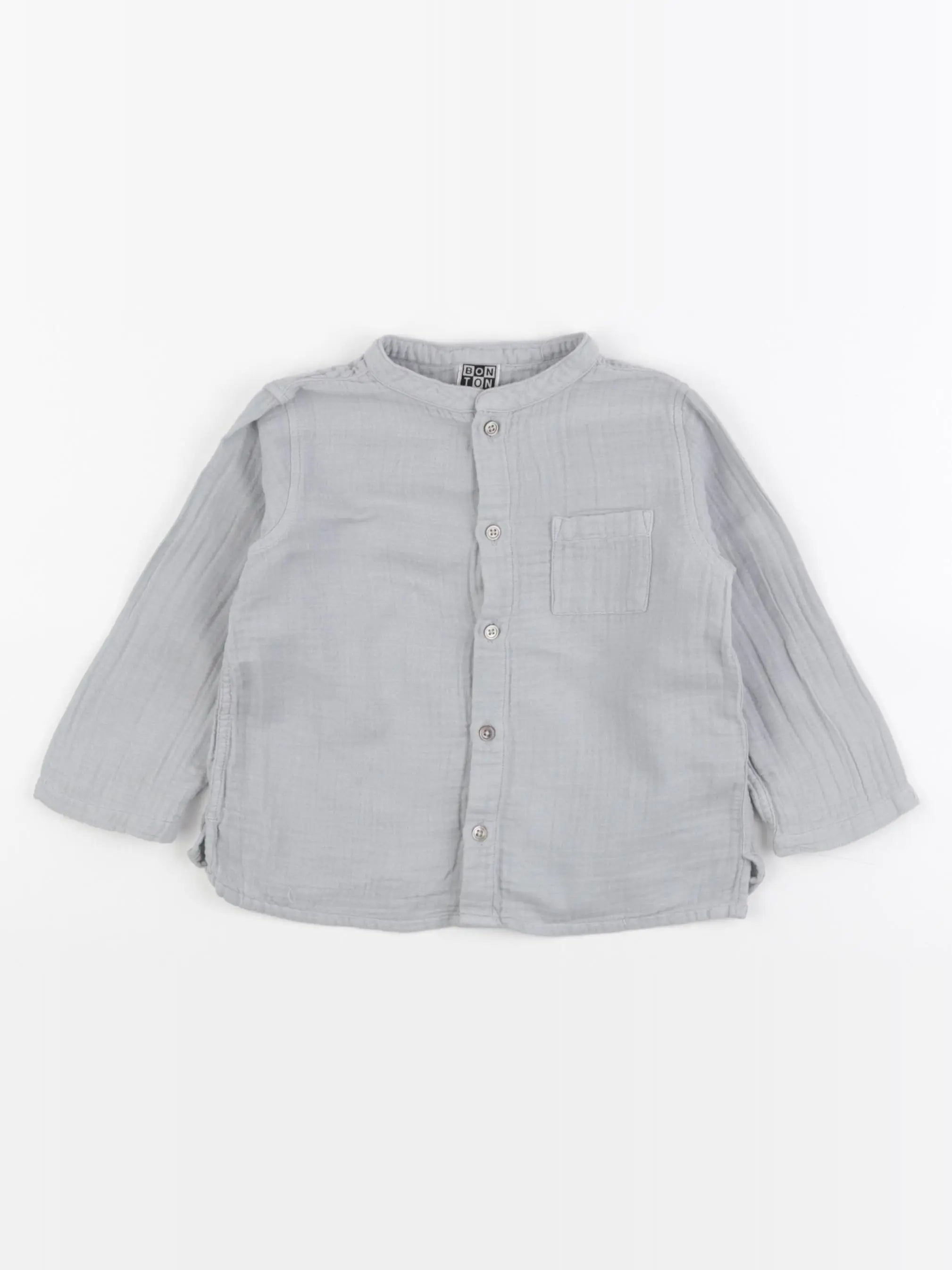 Bonton - chemise gris - 18 mois