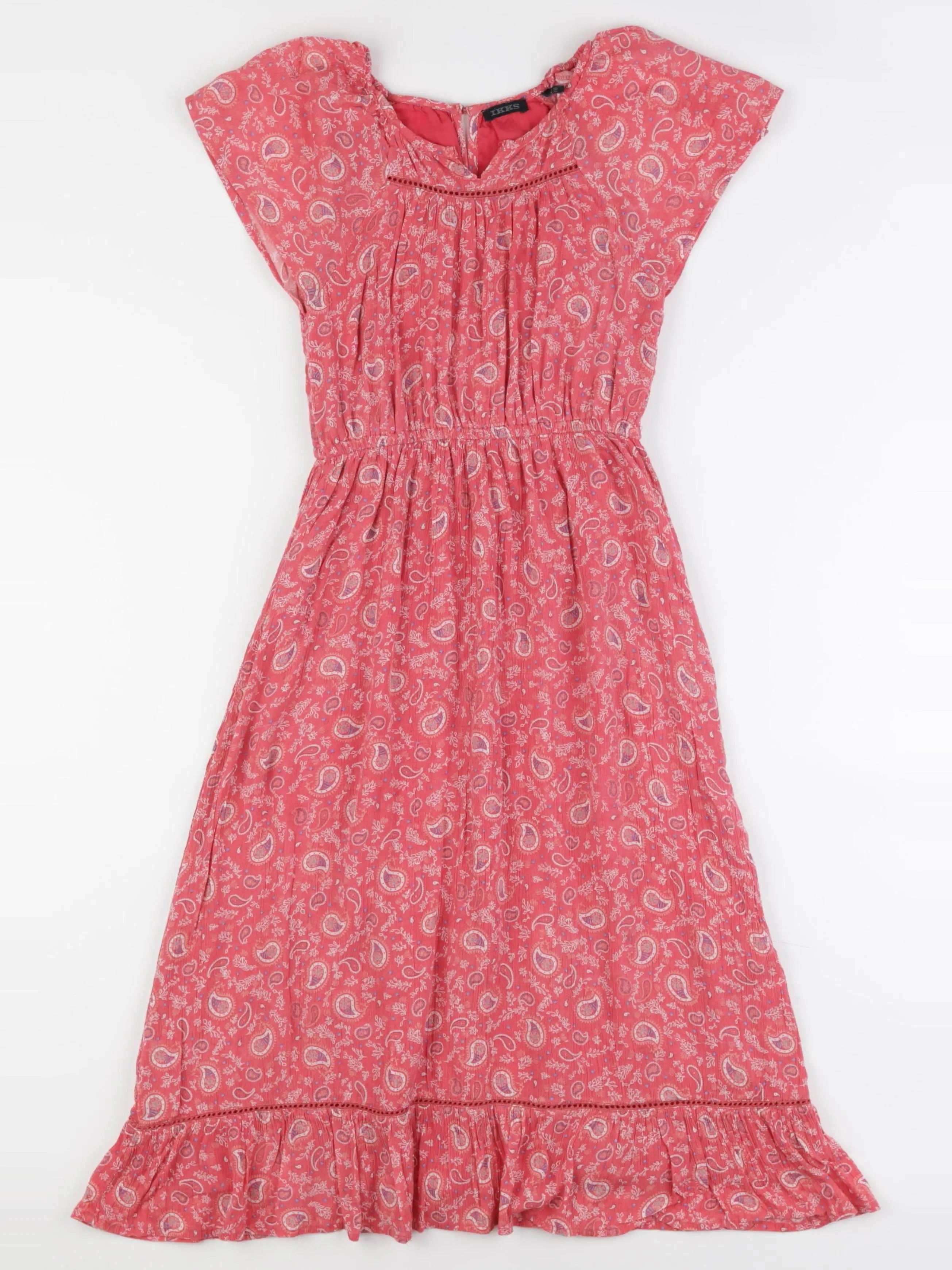 IKKS - robe longue rose - 6 ans