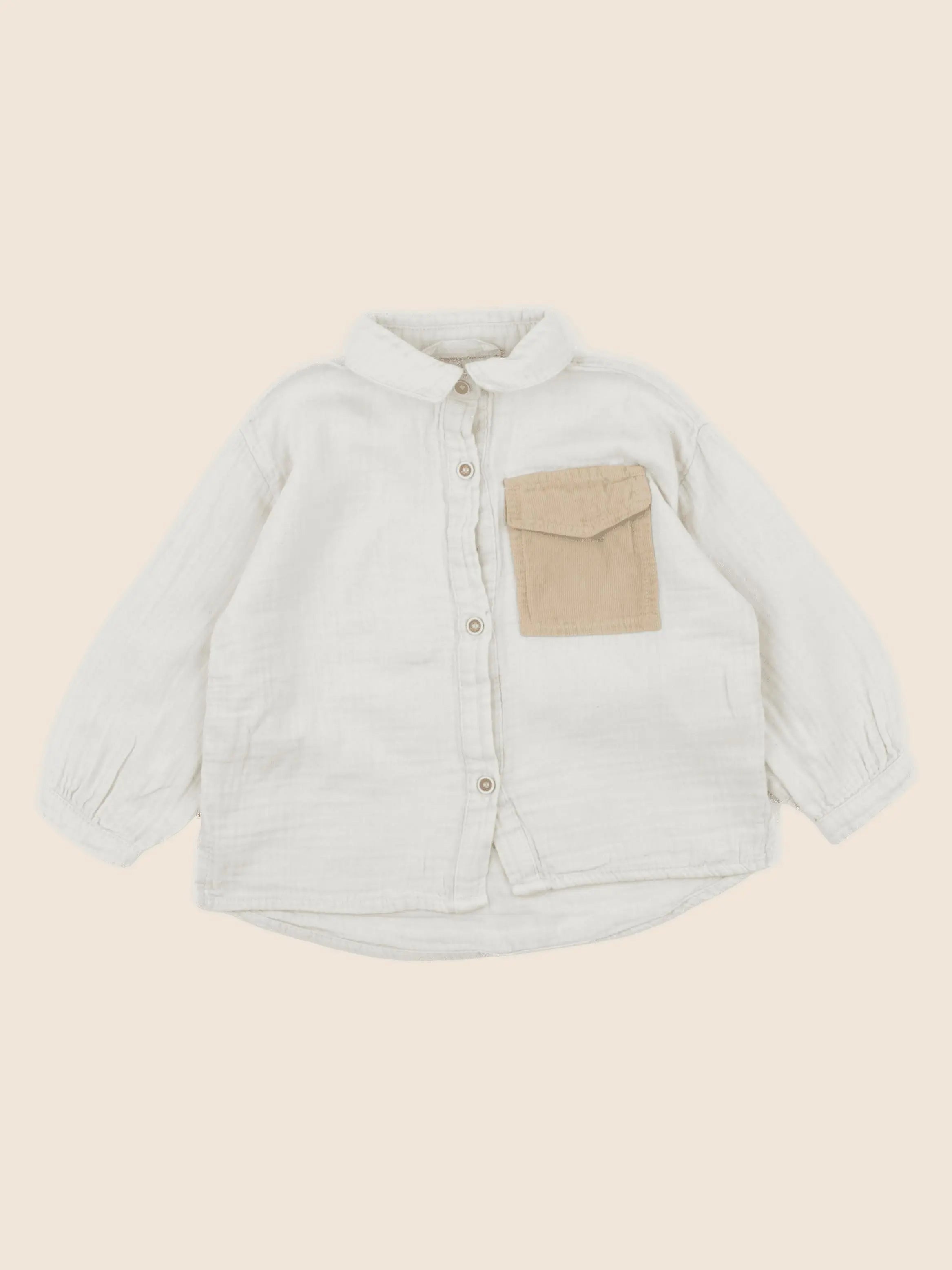 Zara - chemise beige - 18/24 mois