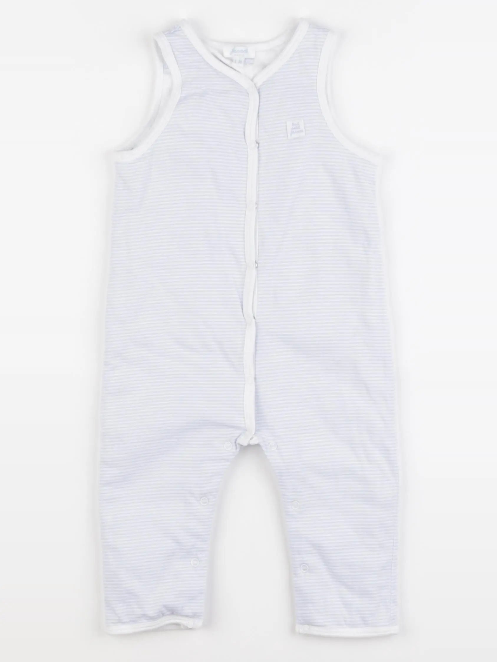 Jacadi - combinaison bleu, blanc - 12 mois