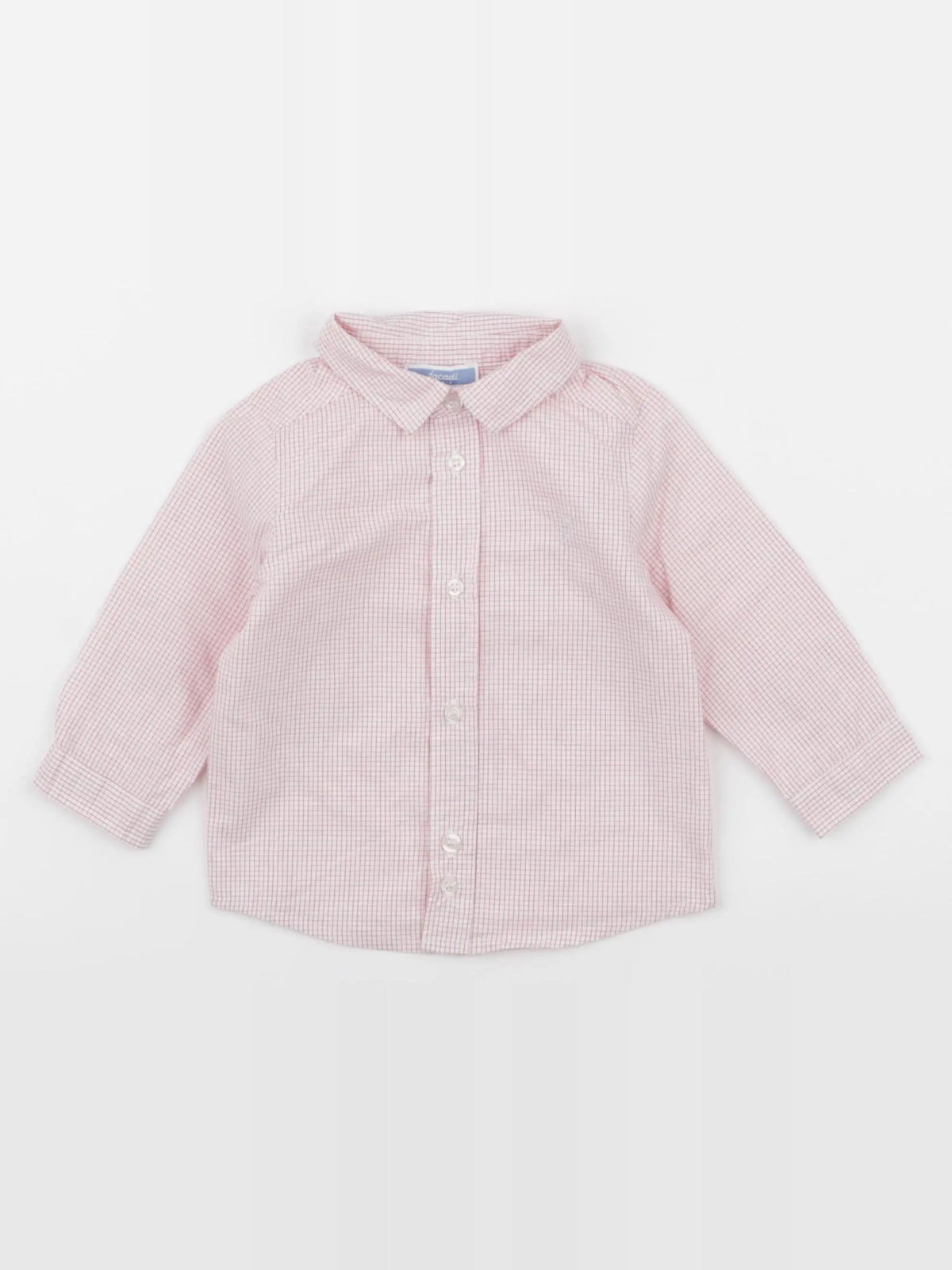 Jacadi - chemise blanc, rouge - 6 mois
