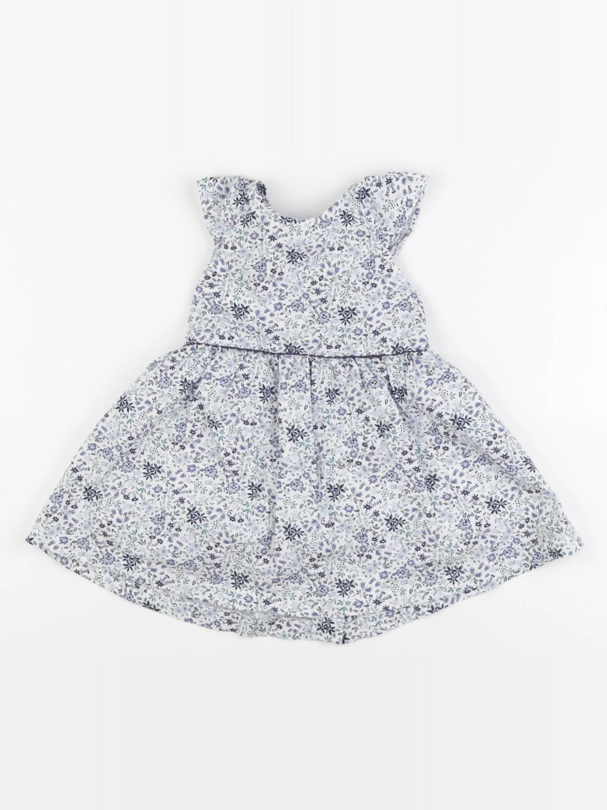 Vertbaudet - robe blanc, bleu - 24 mois