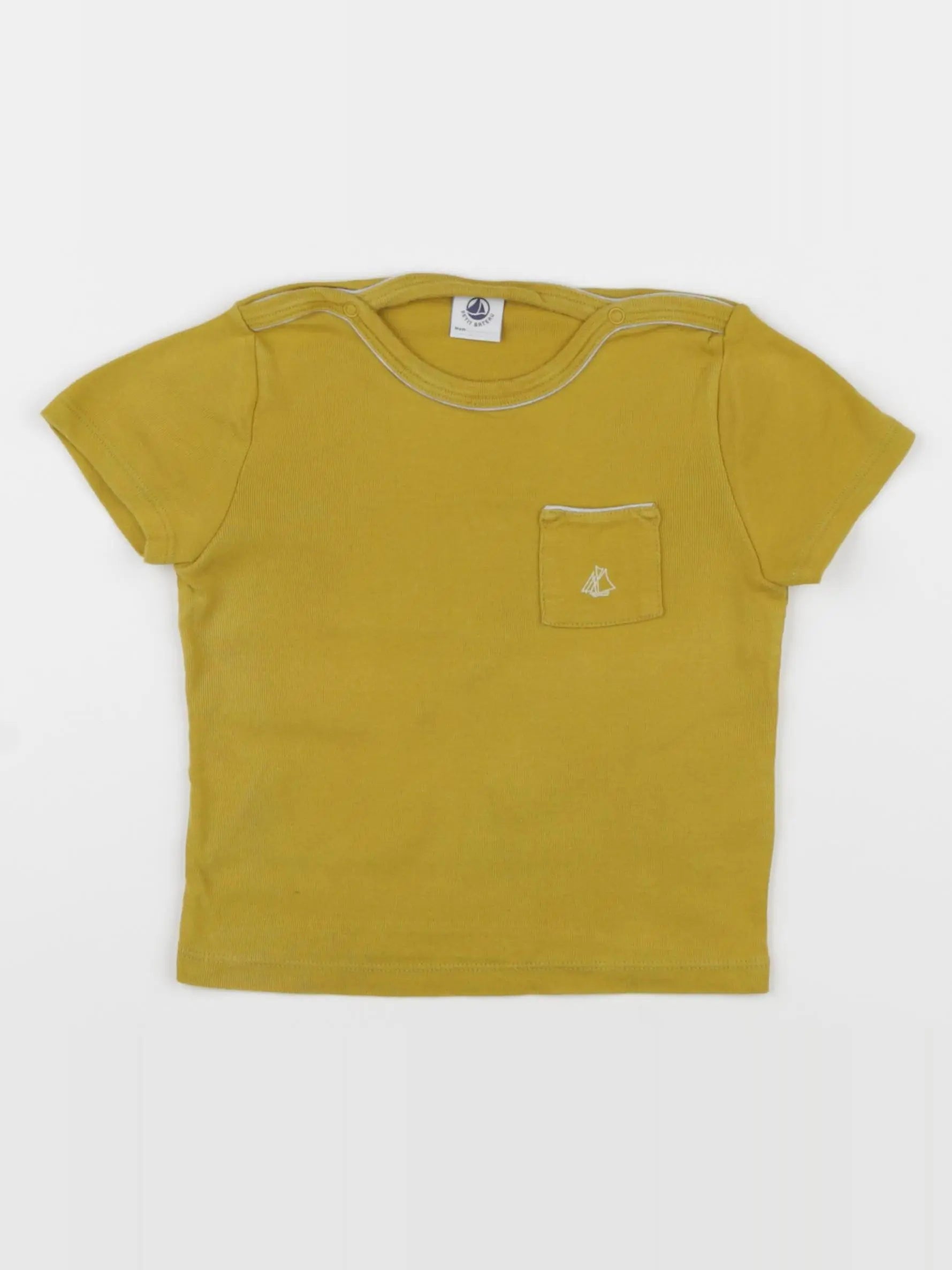 Petit Bateau - tee-shirt jaune - 24 mois