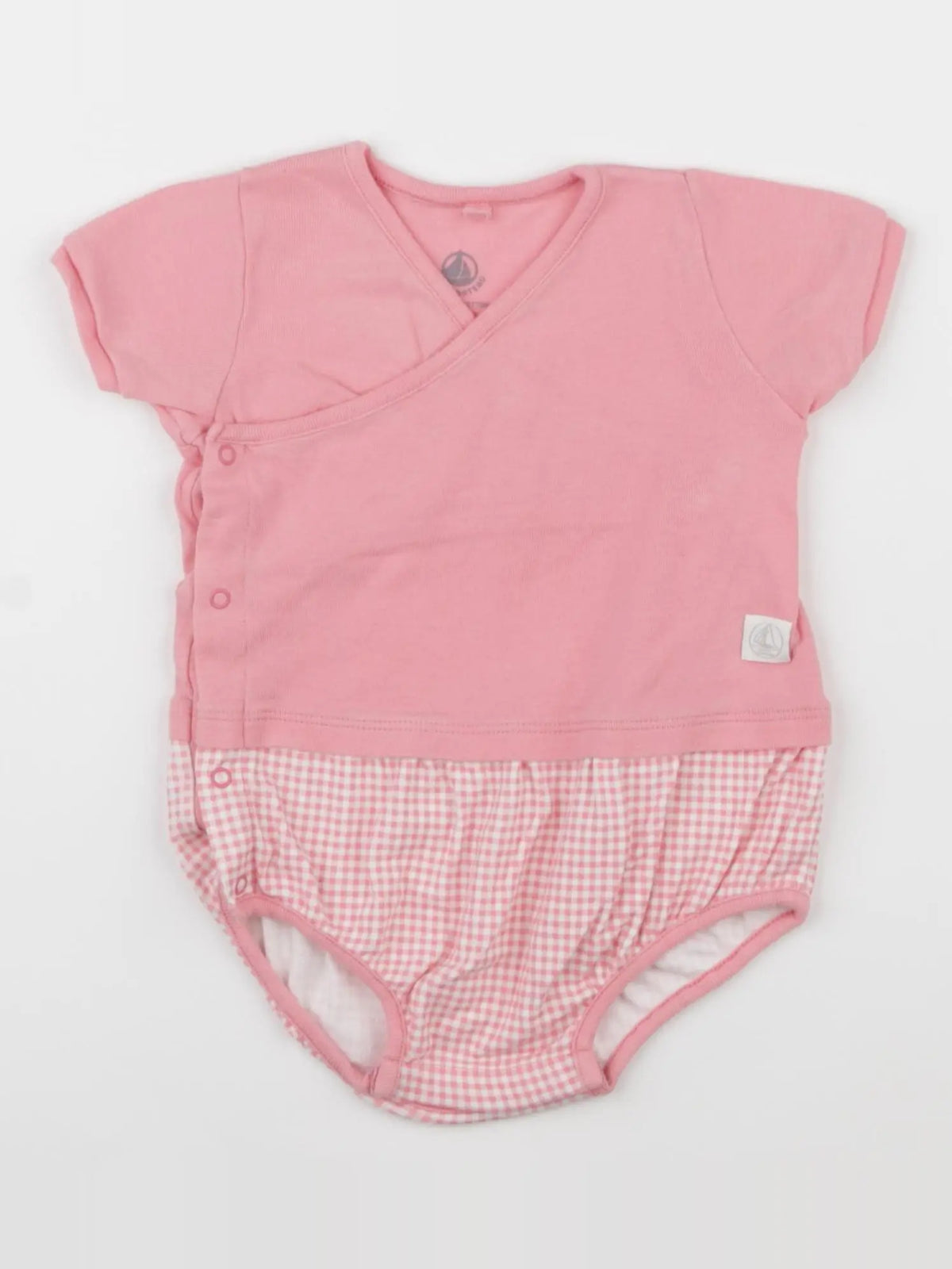 Petit Bateau - combinaison rose - 6 mois