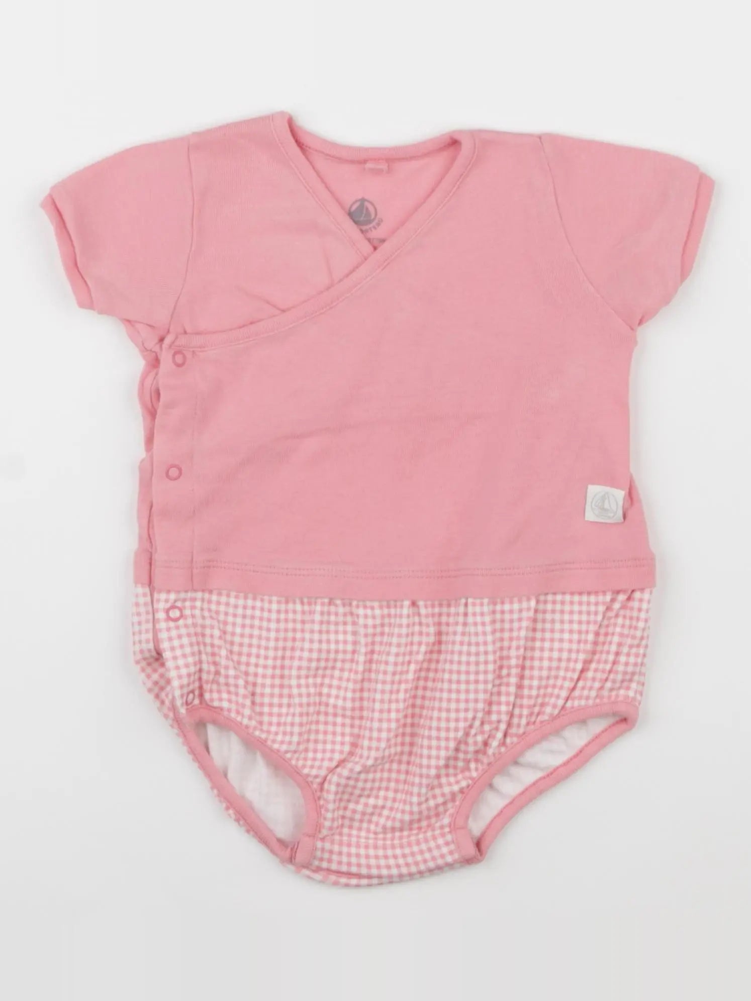 Petit Bateau - combinaison rose - 6 mois