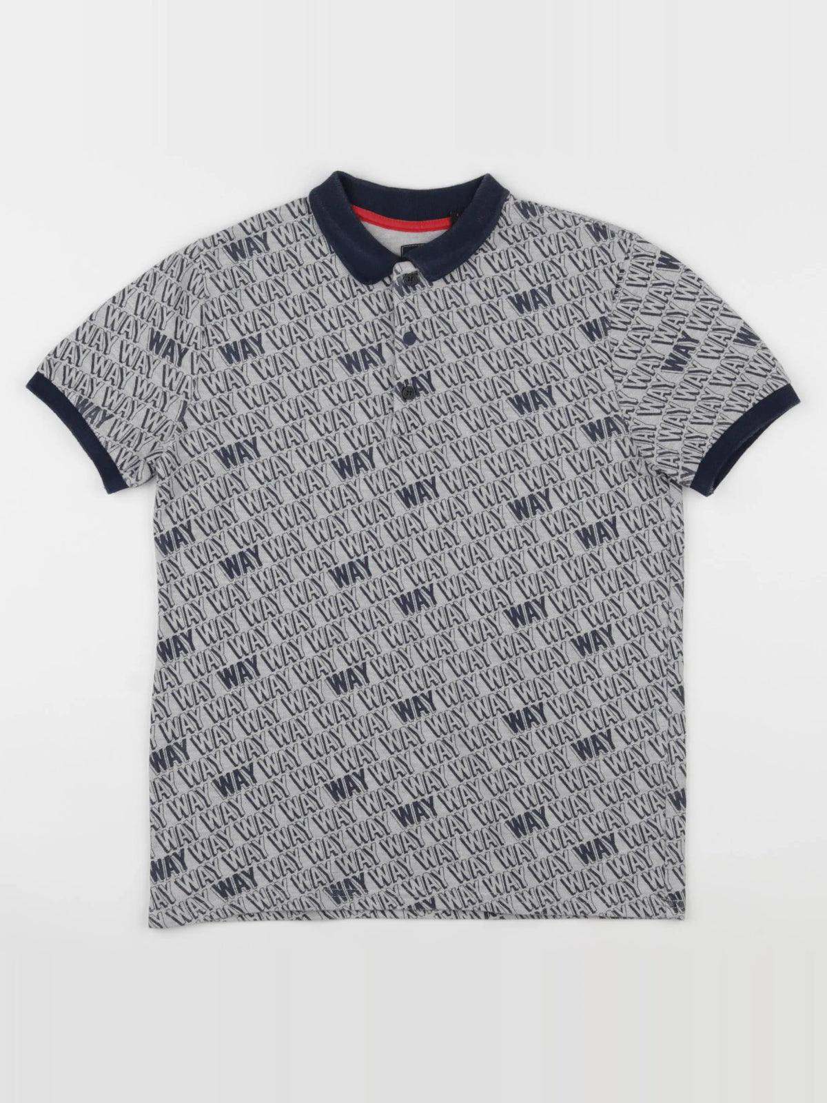 IKKS - polo bleu, gris - 12 ans