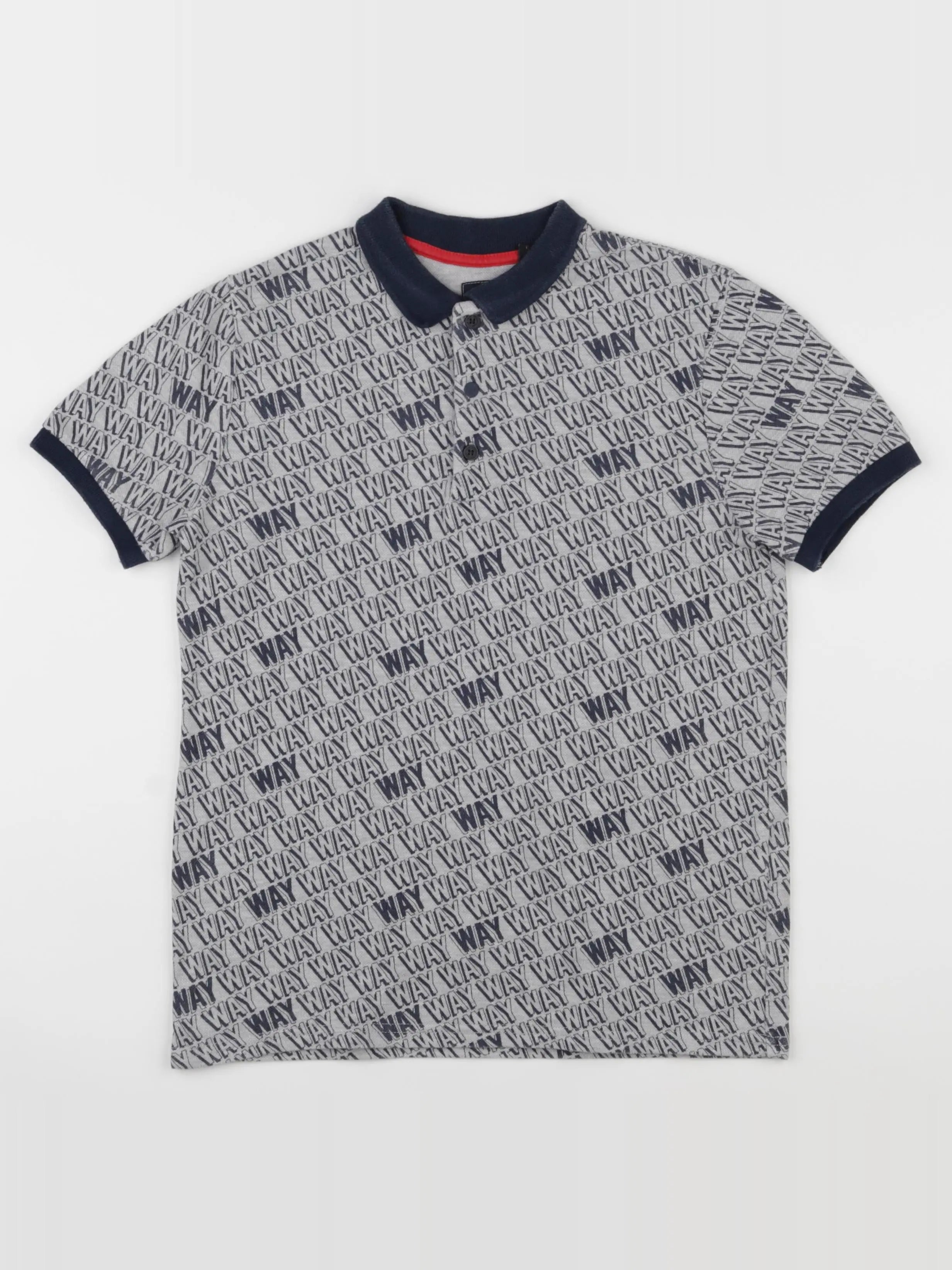 IKKS - polo bleu, gris - 12 ans