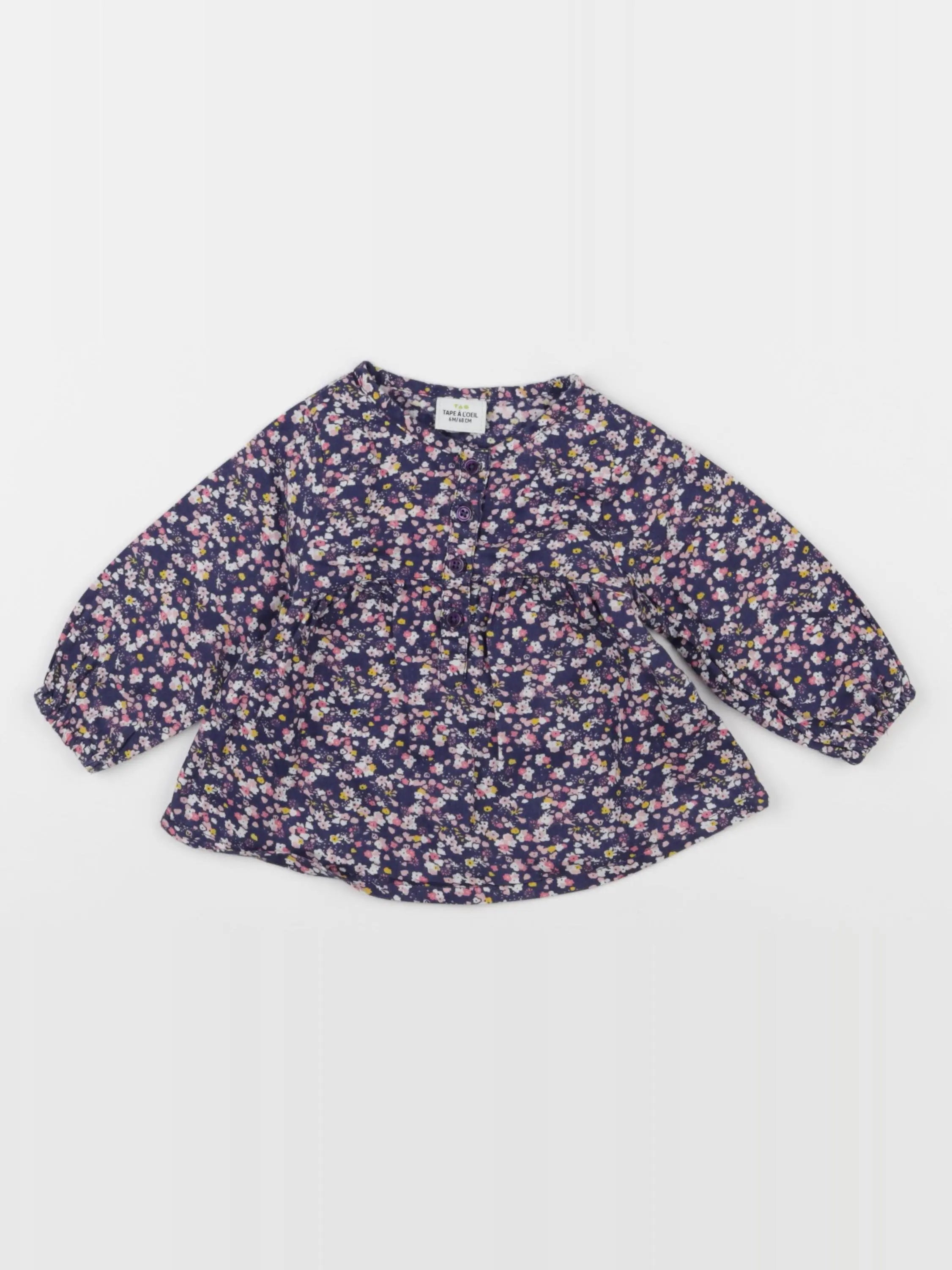 Tape à l'oeil - blouse violet - 6 mois