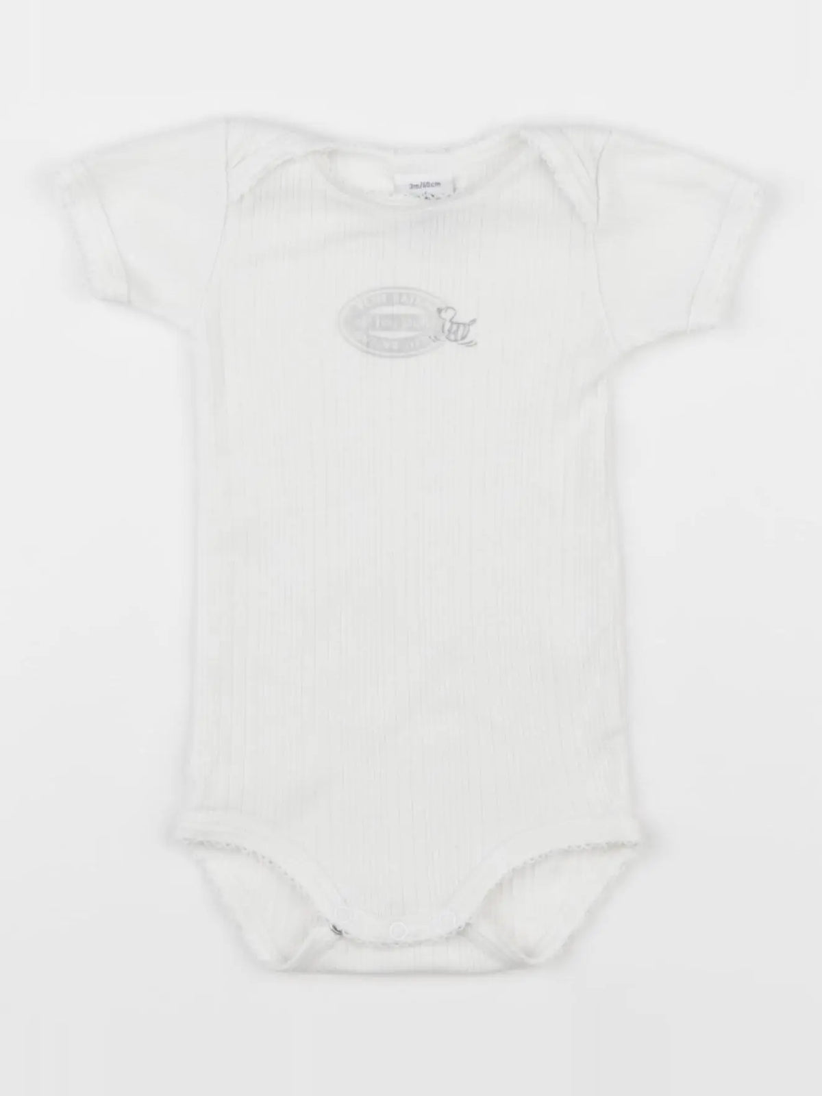 Petit Bateau - body blanc - 3 mois