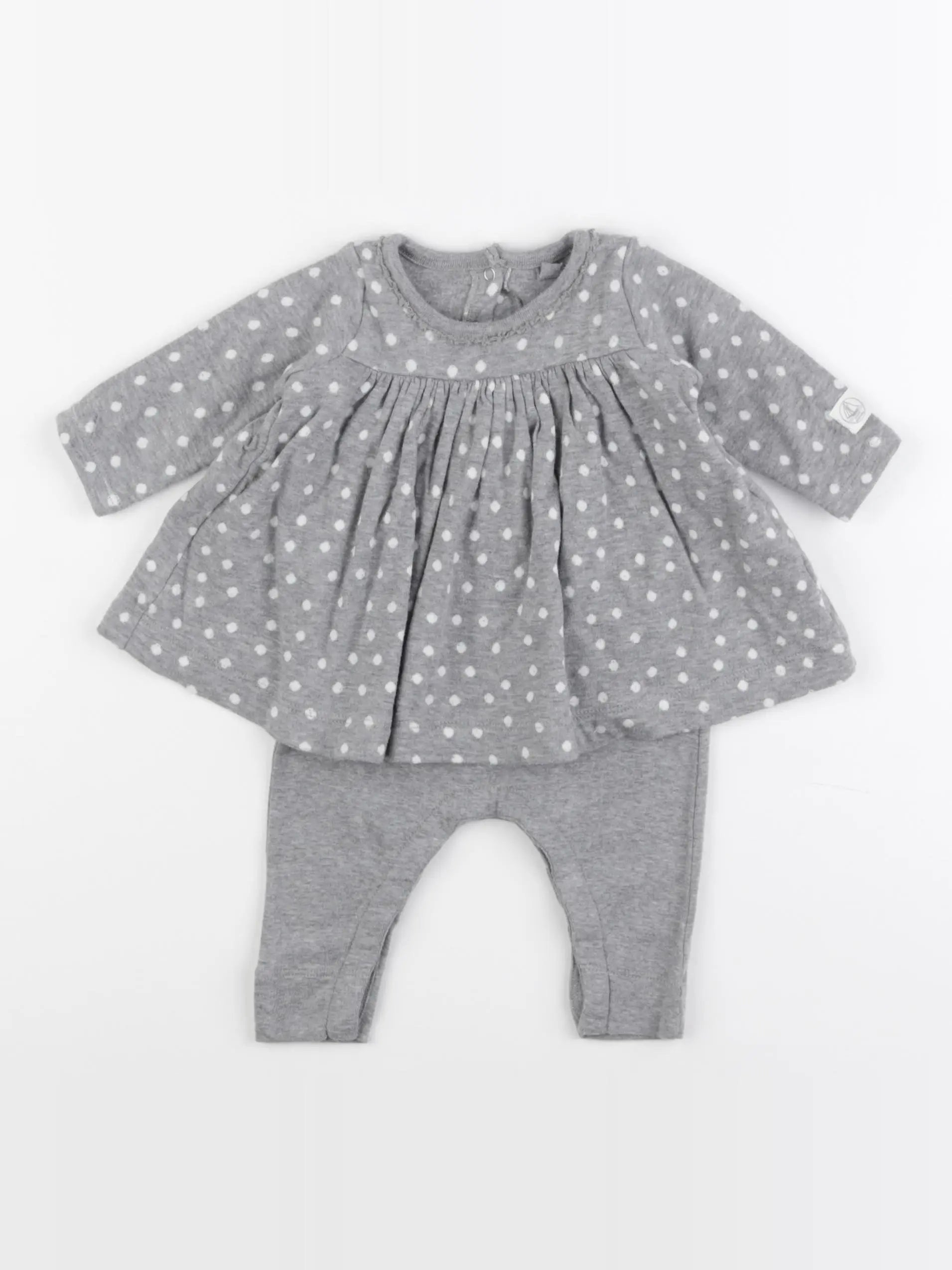 Petit Bateau - combinaison gris - 3 mois
