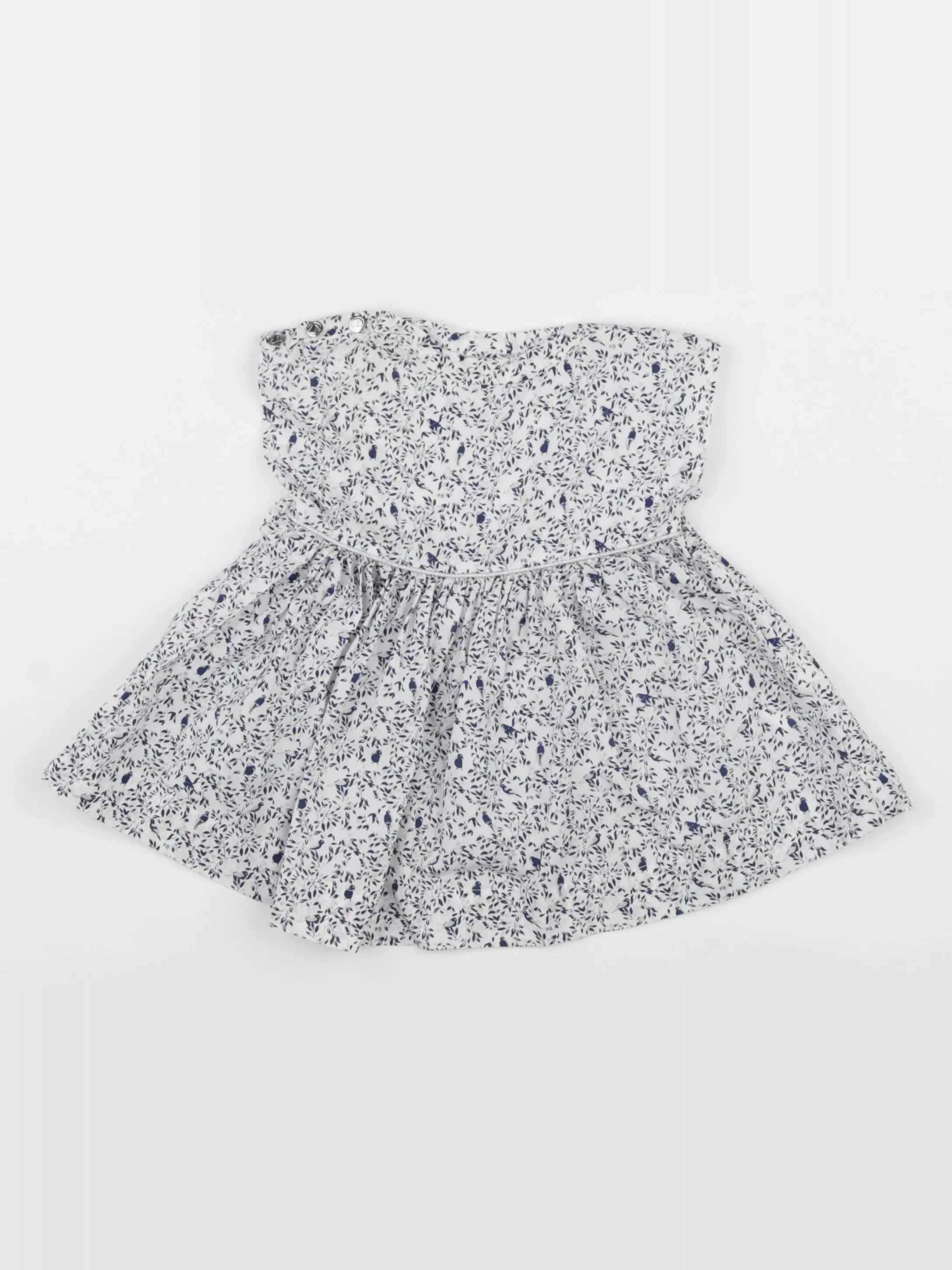 Petit Bateau - robe blanc - 3 mois