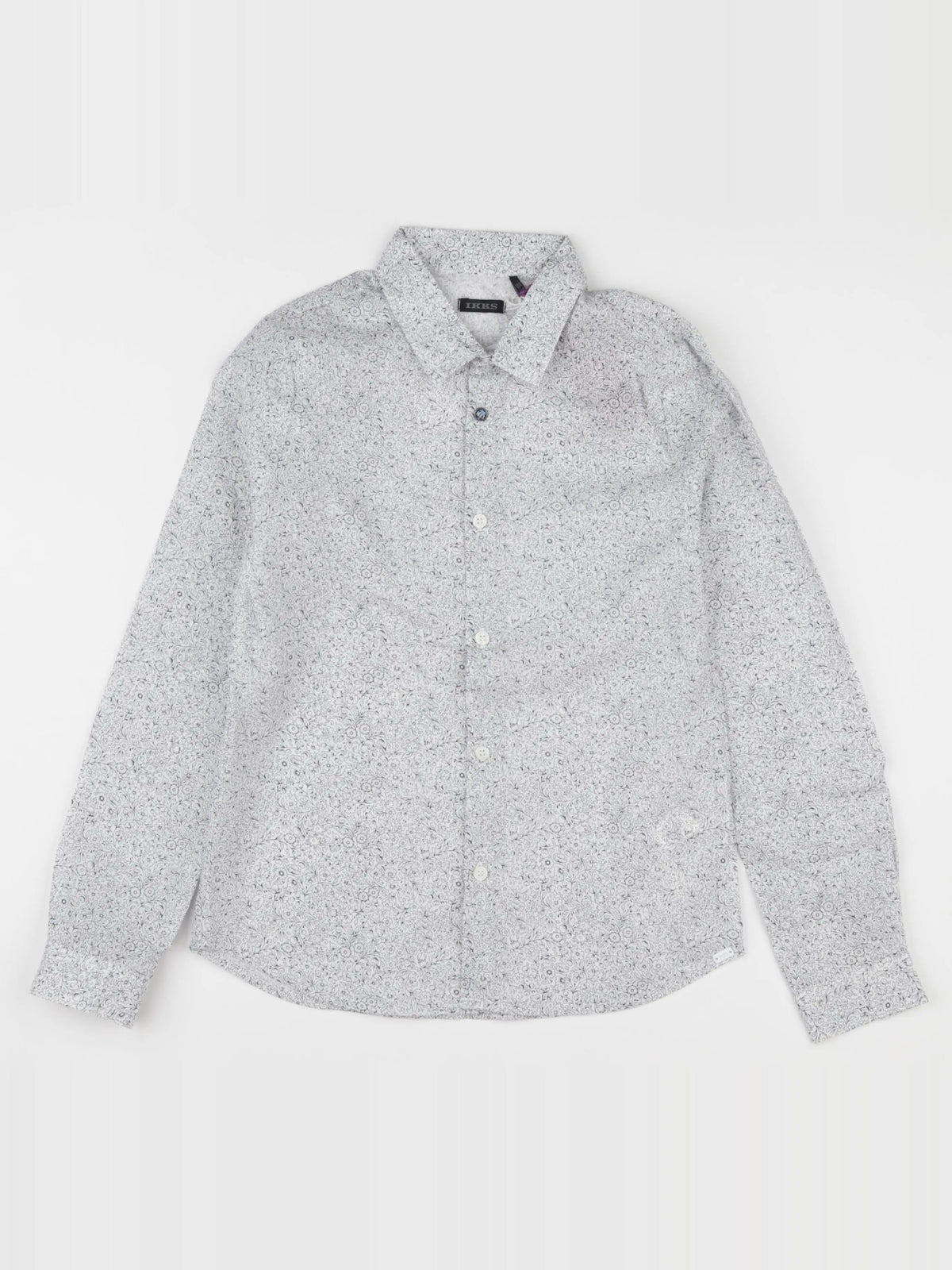 IKKS - chemise bleu, blanc - 10 ans