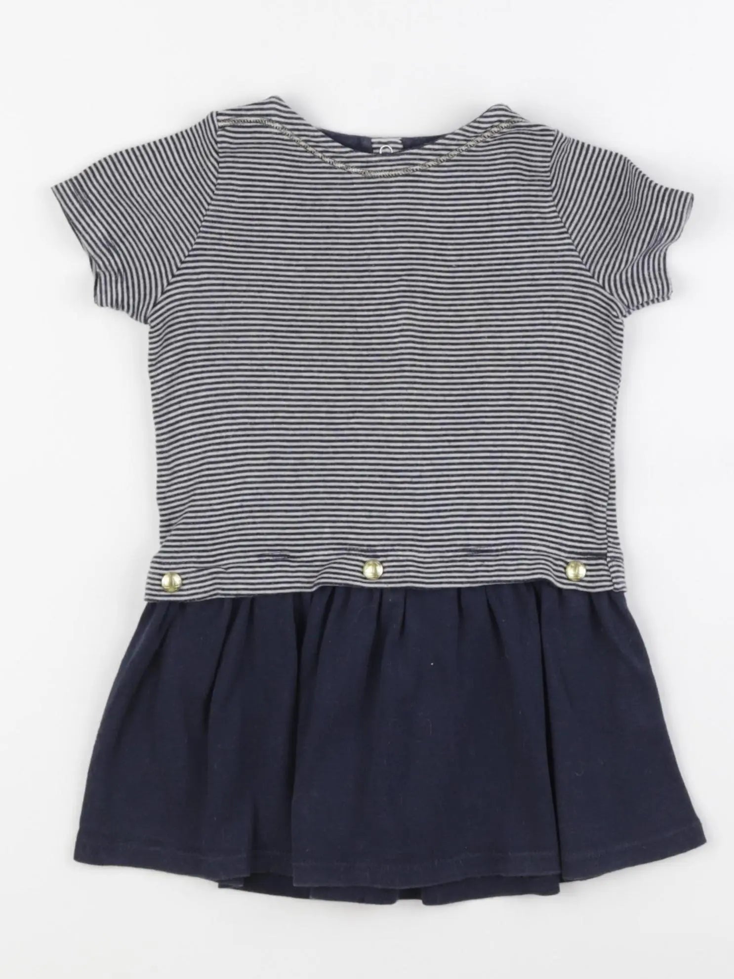 Petit Bateau - robe bleu - 18 mois