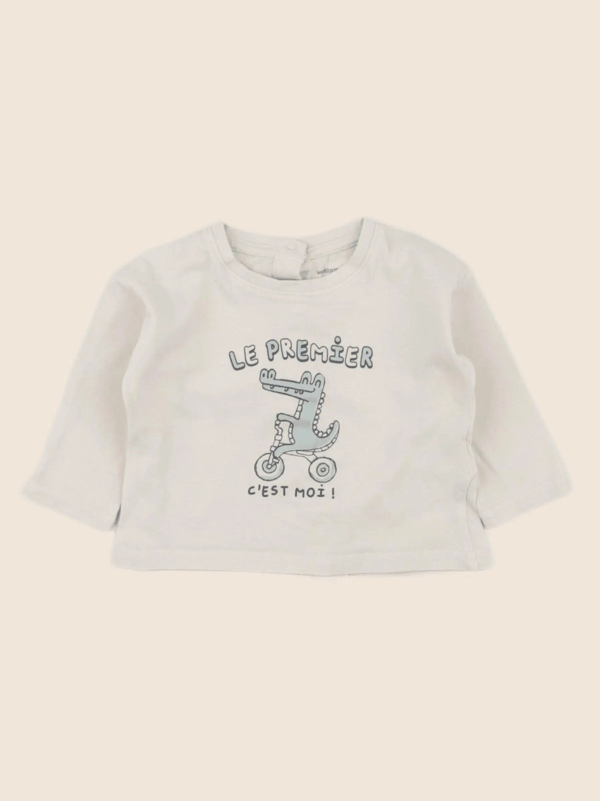 Vertbaudet - tee-shirt beige - 9 mois