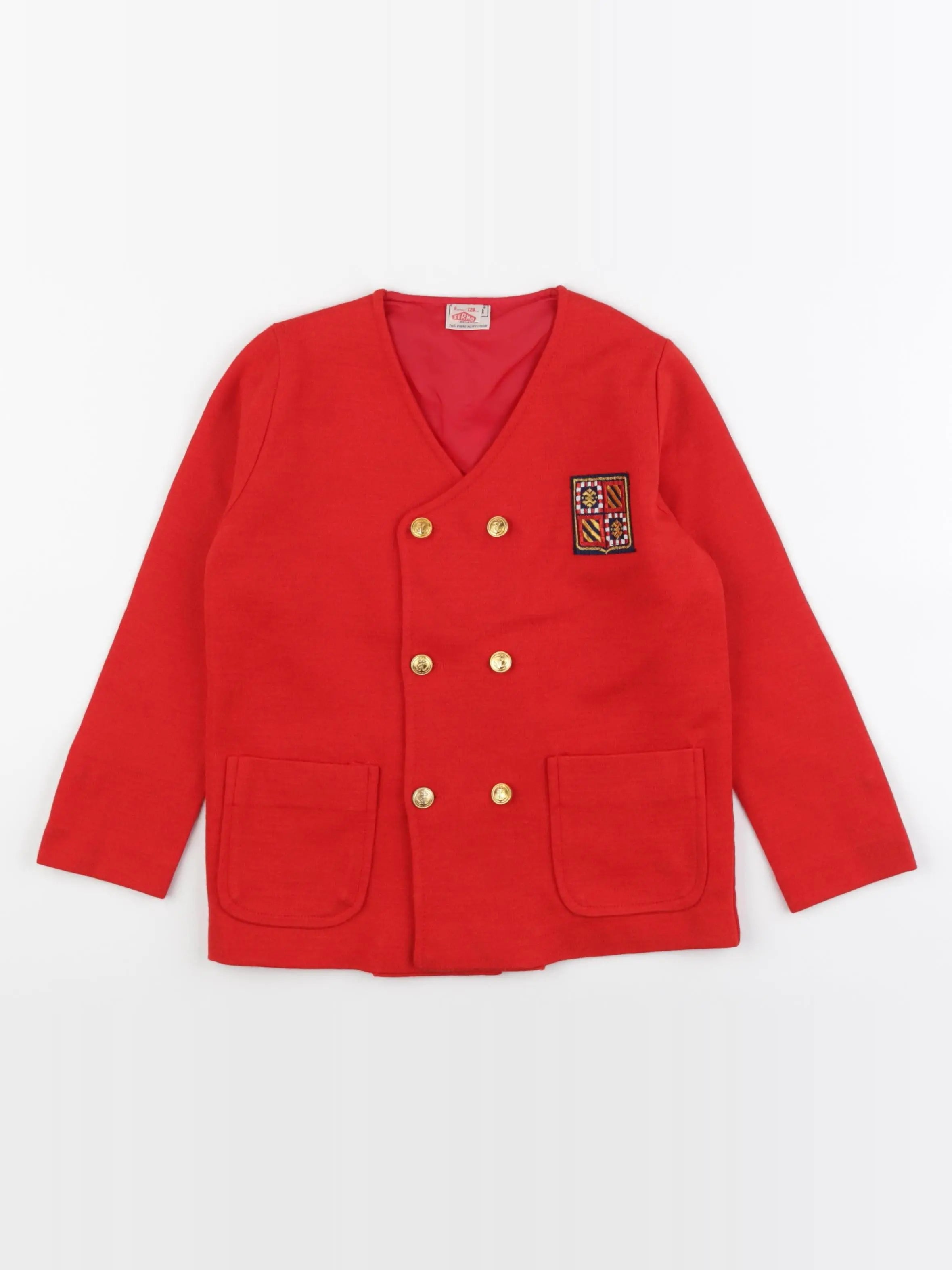 Vintage - veste rouge - 8 ans