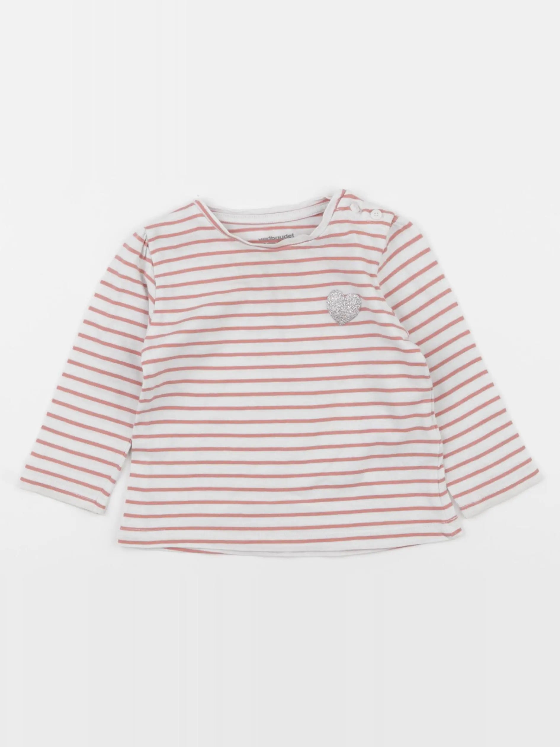 Vertbaudet - tee-shirt blanc - 9 mois