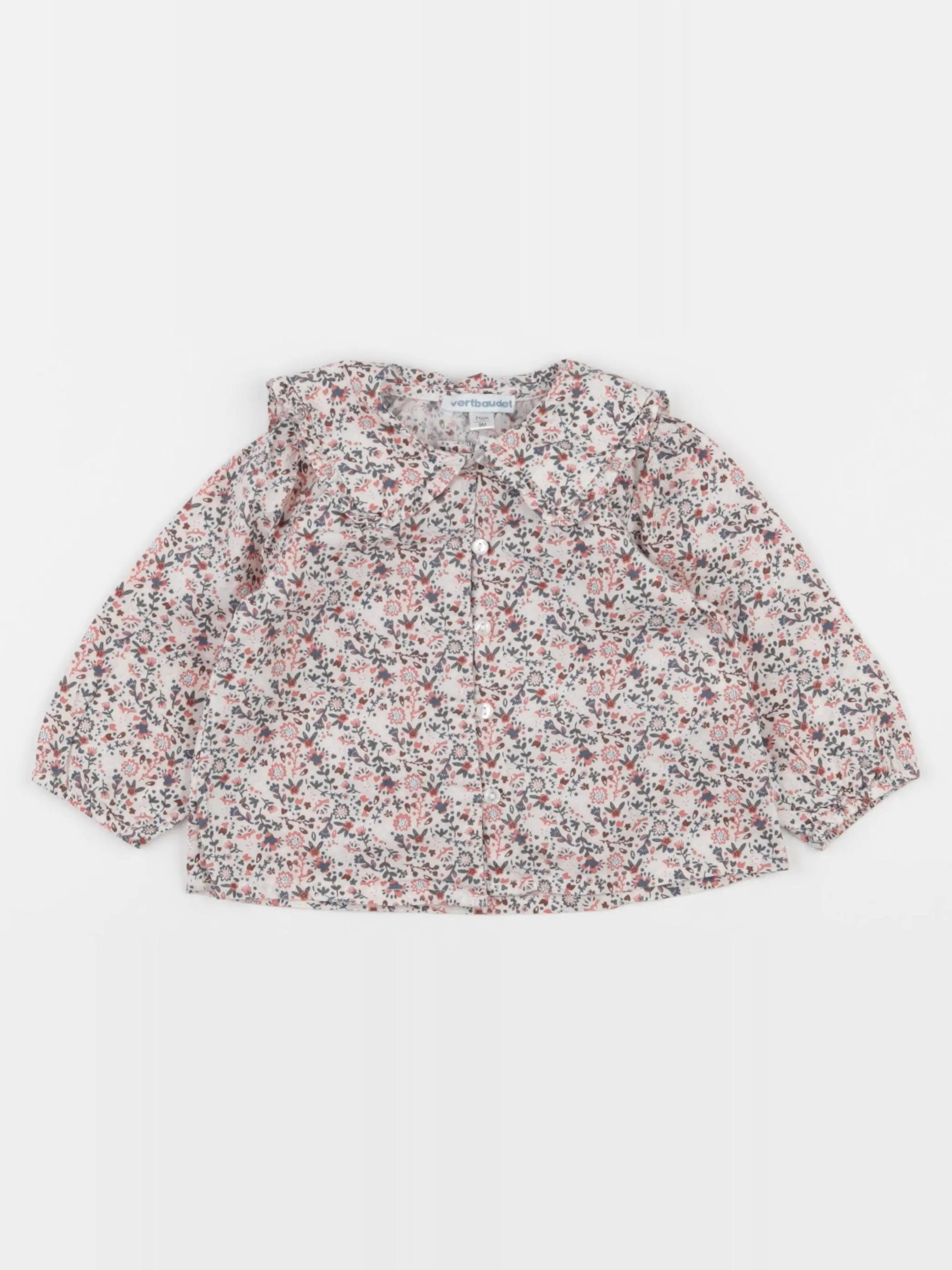 Vertbaudet - blouse rose - 9 mois