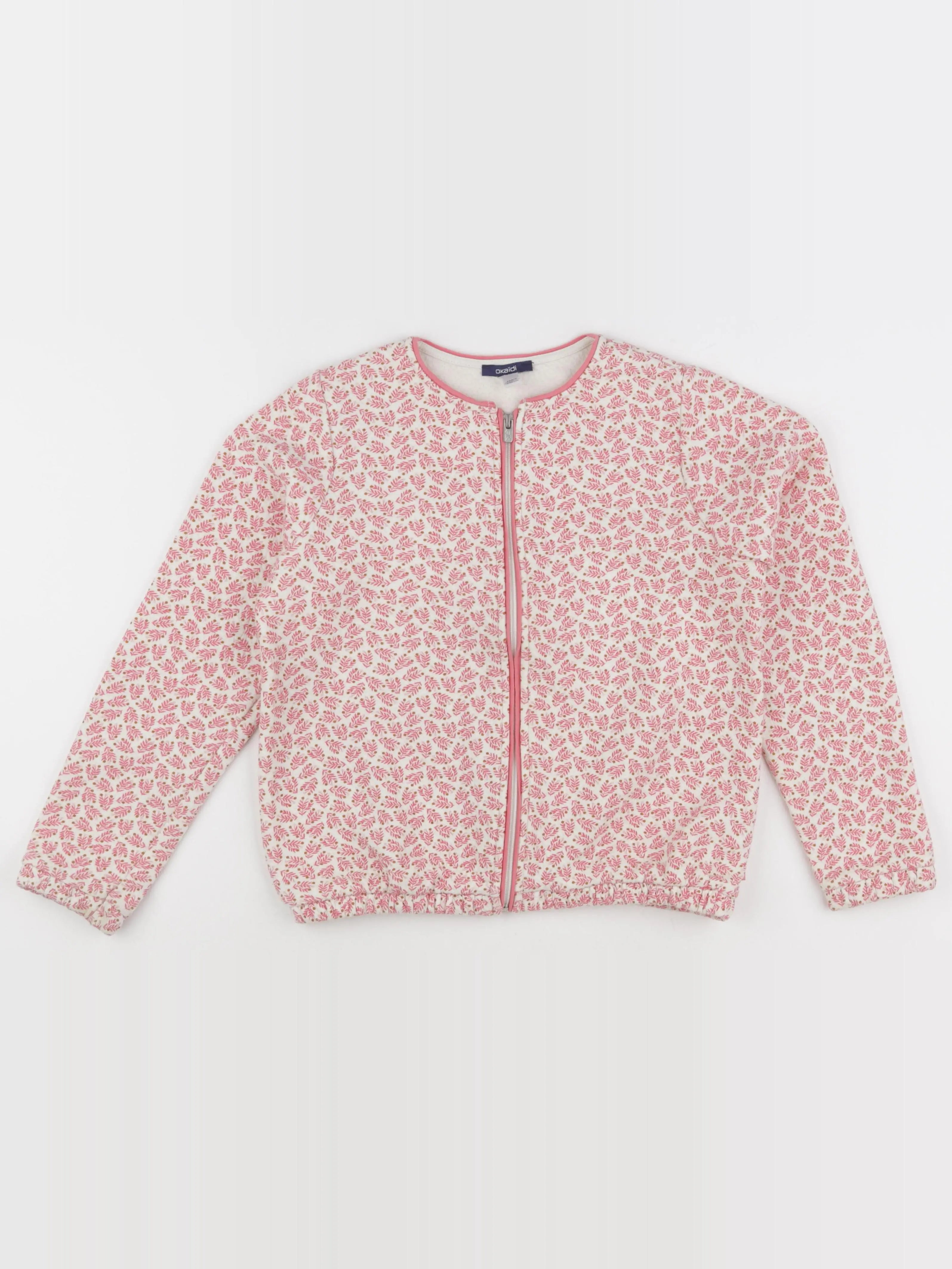 Okaidi - veste beige, rose - 10 ans