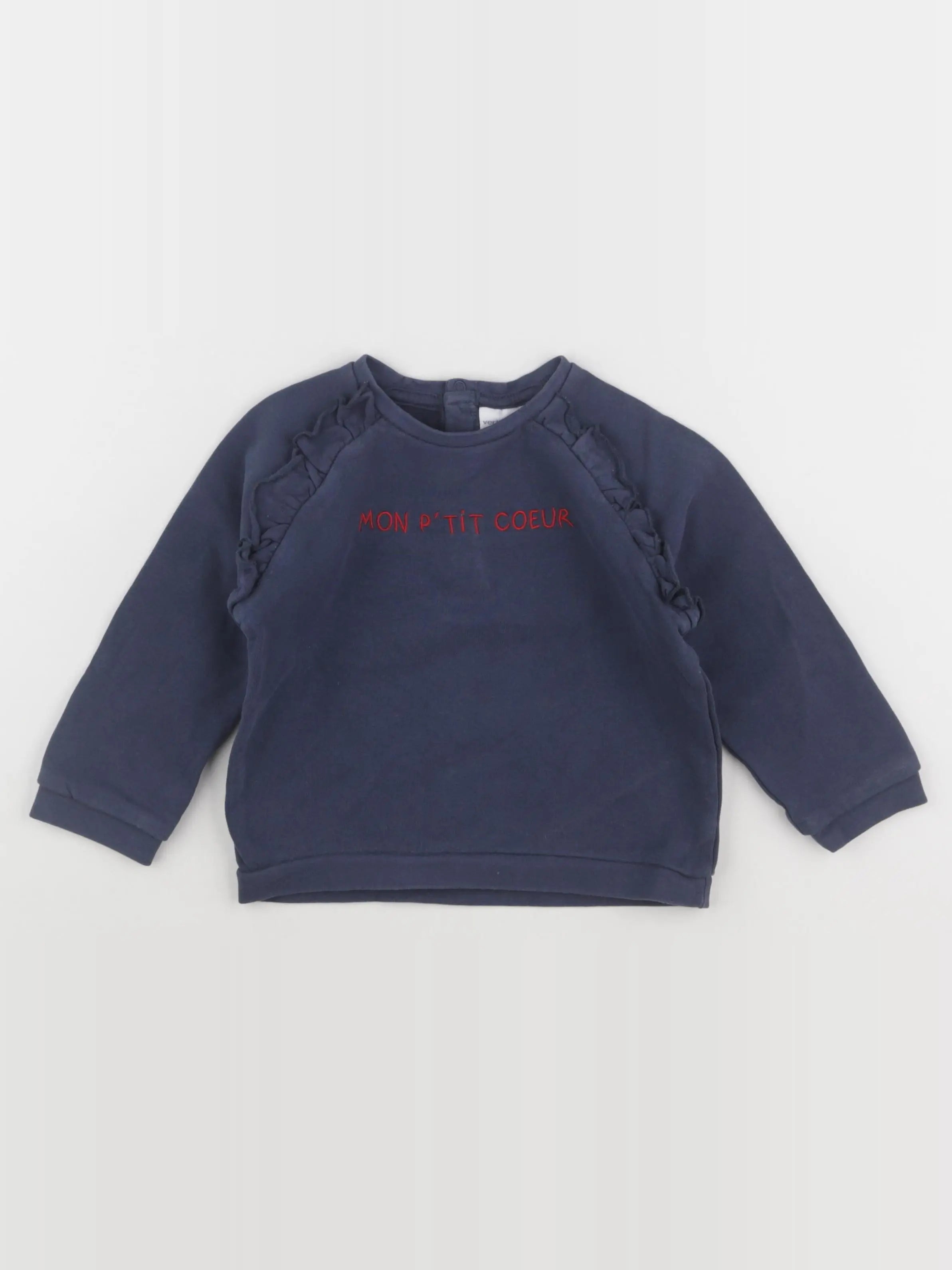 Vertbaudet - sweat bleu - 3 ans