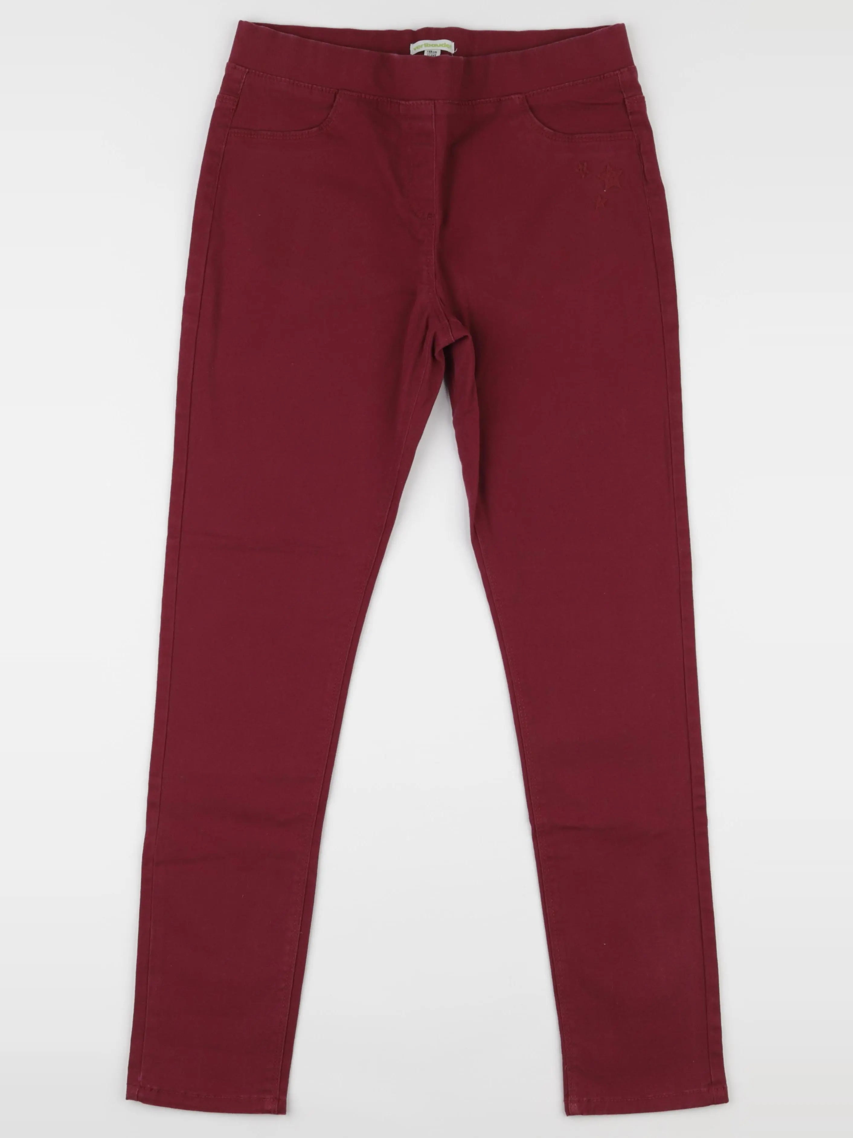 Vertbaudet - jegging rouge - 14 ans