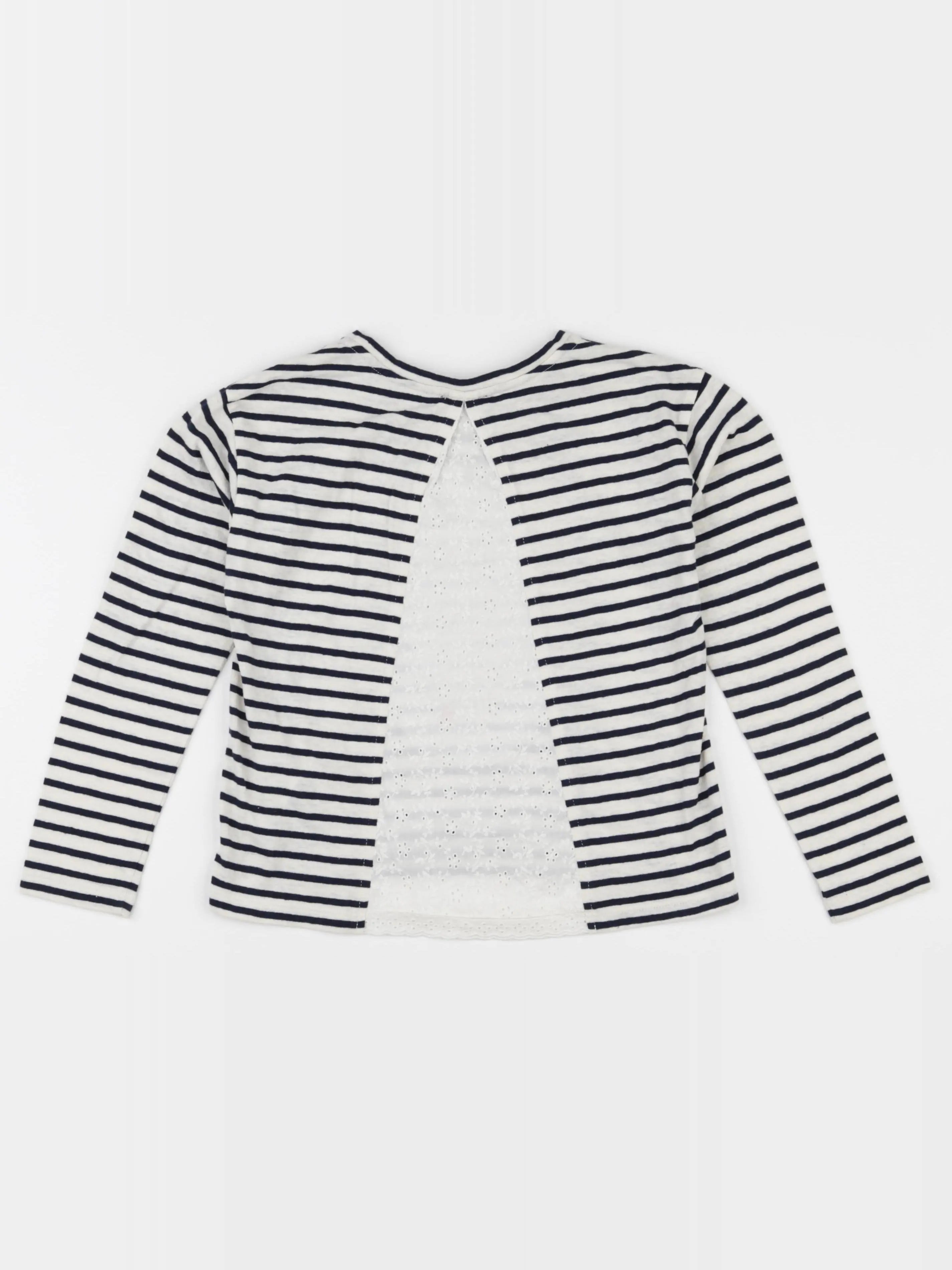 IKKS - tee-shirt blanc, bleu - 8 ans