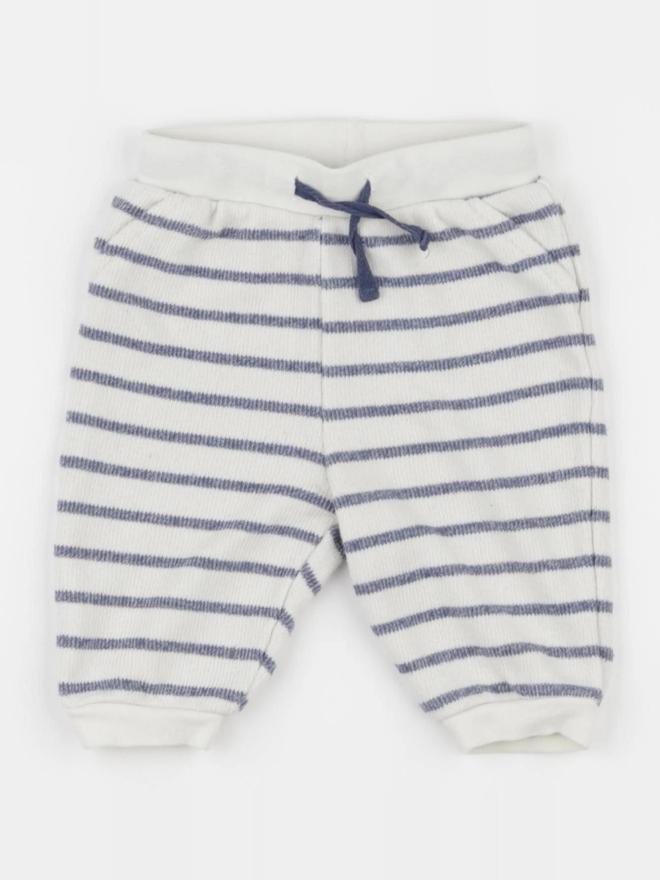 Boutchou - pantalon blanc, bleu - 3 mois