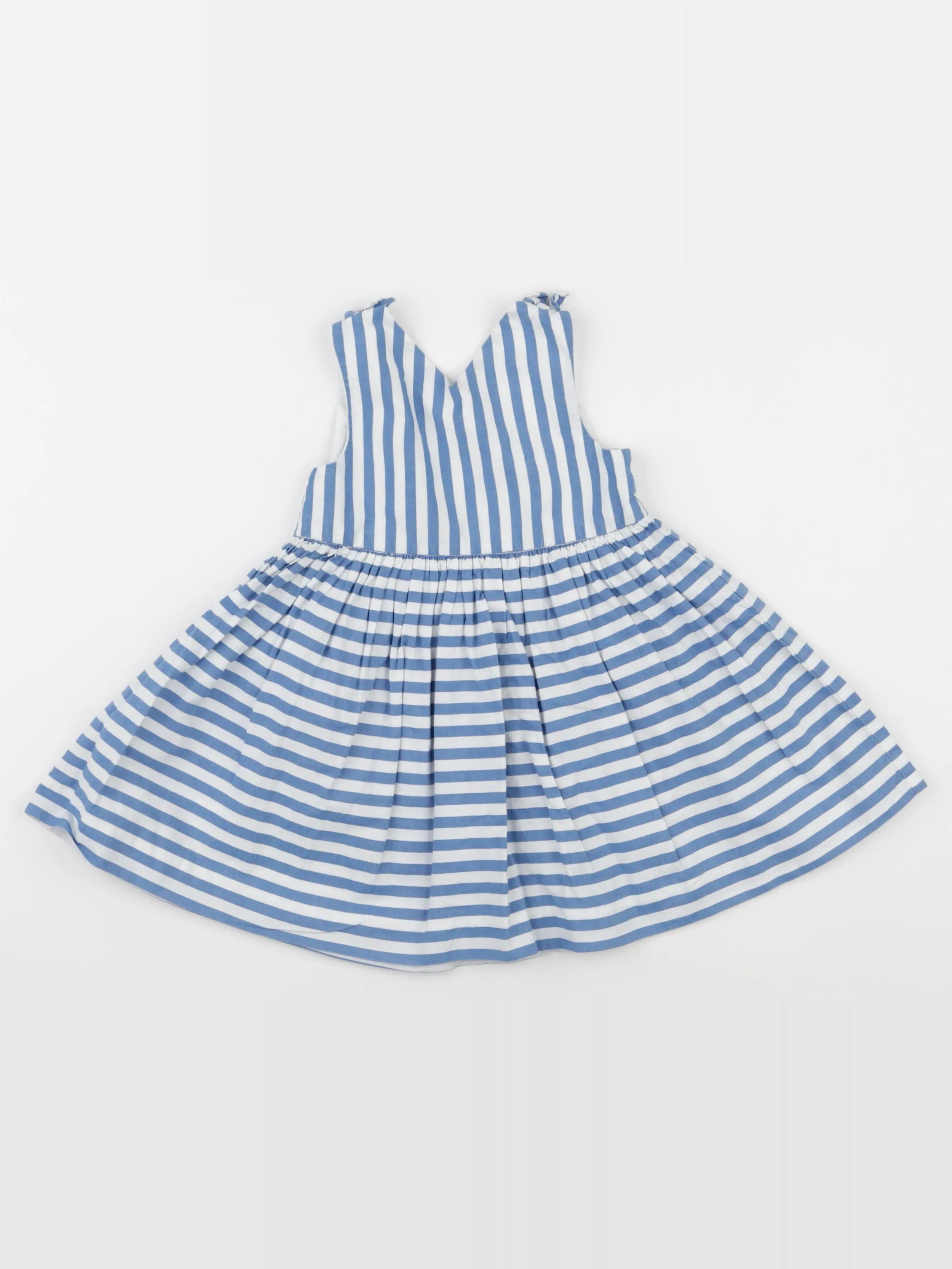 Jacadi - robe blanc, bleu - 24 mois