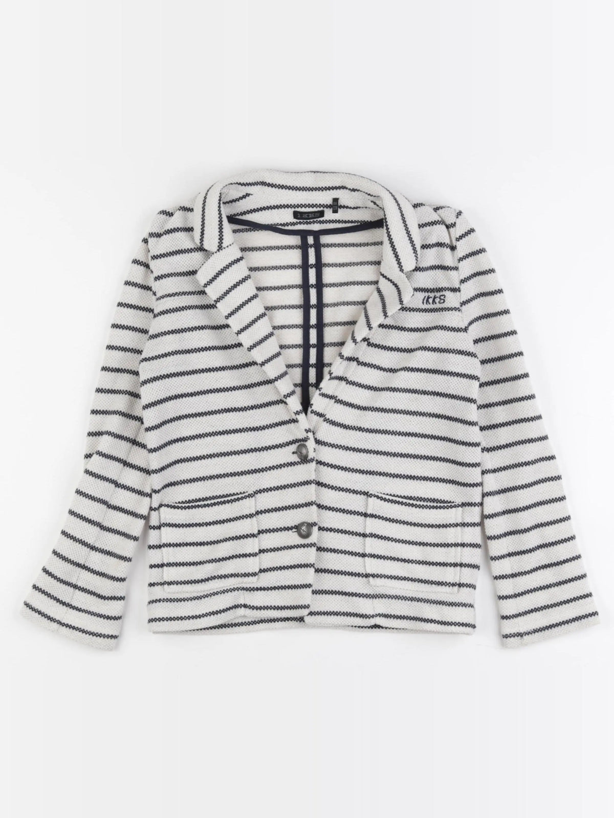 IKKS - veste beige, bleu - 8 ans
